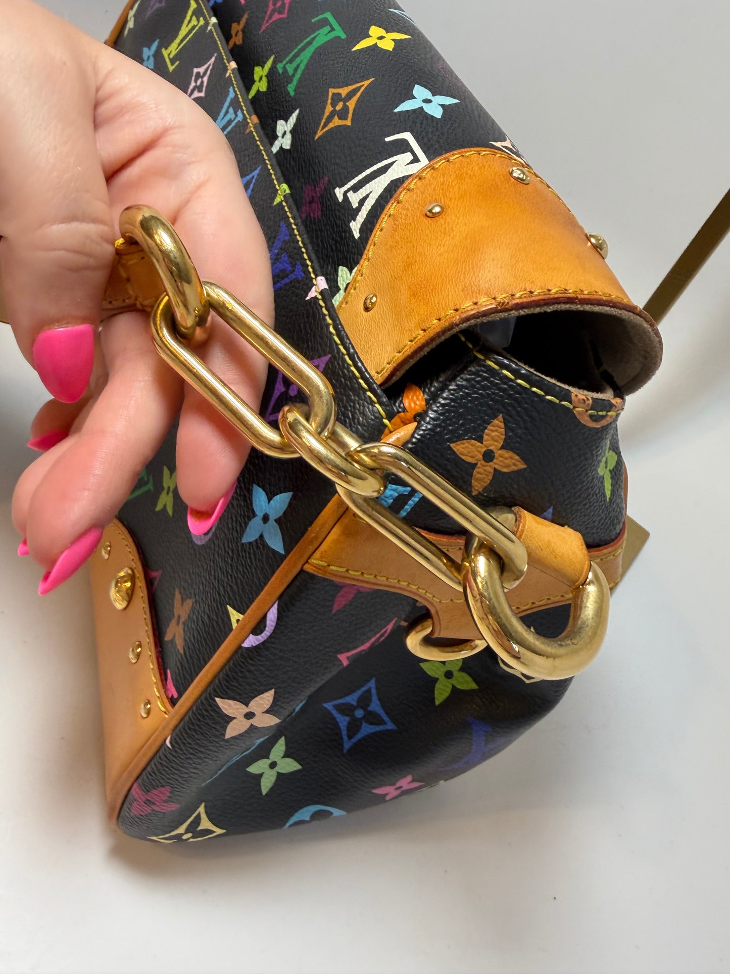 Louis Vuitton Beverly MM Black Multicolor Monogram