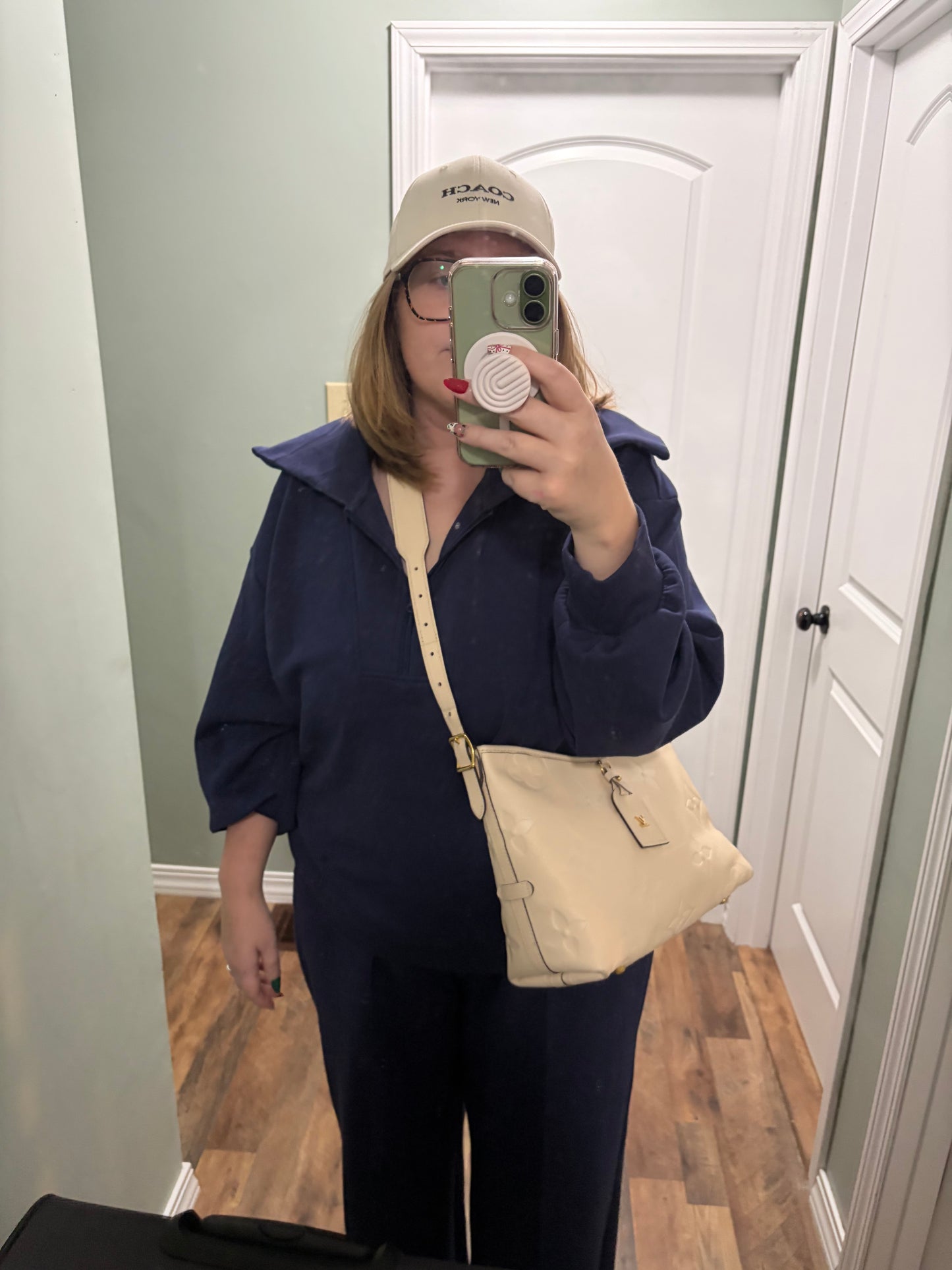 Louis Vuitton Caryall PM Monogram Empriente Leather Shoulder Bag/Crossbody in Cream