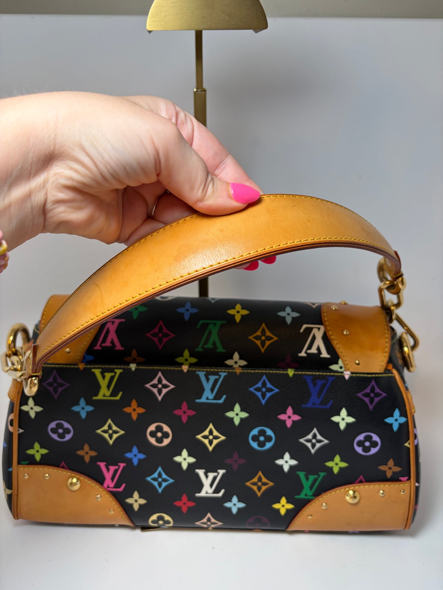 Louis Vuitton Beverly MM Black Multicolor Monogram