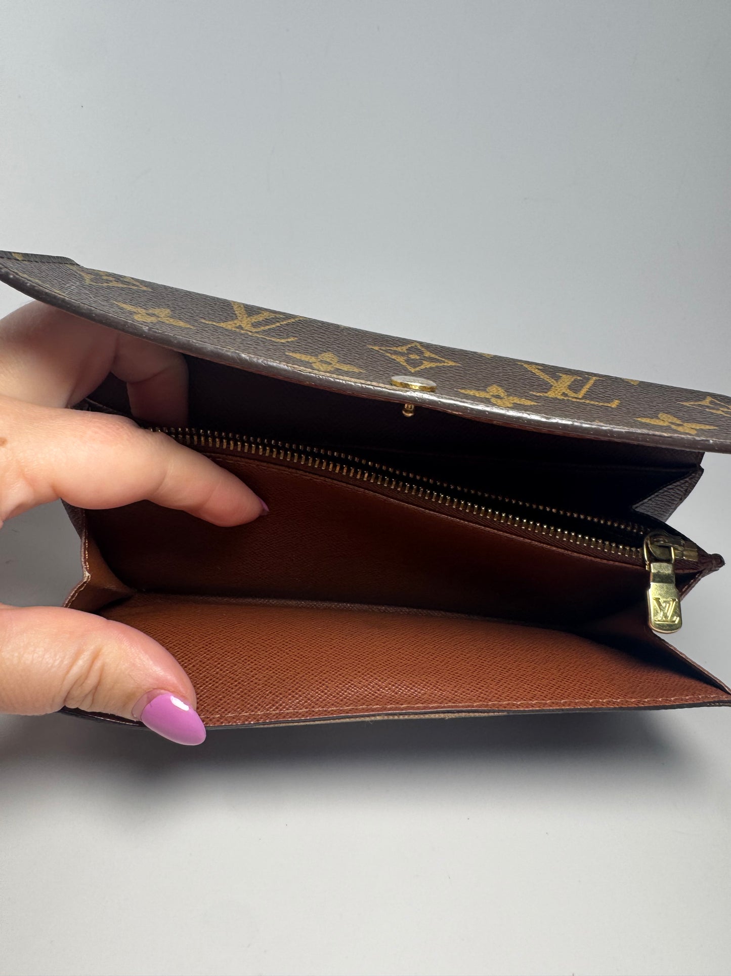Louis Vuitton Porte Monnaie Credit Card Wallet Monogram- Made in Spain 2006
