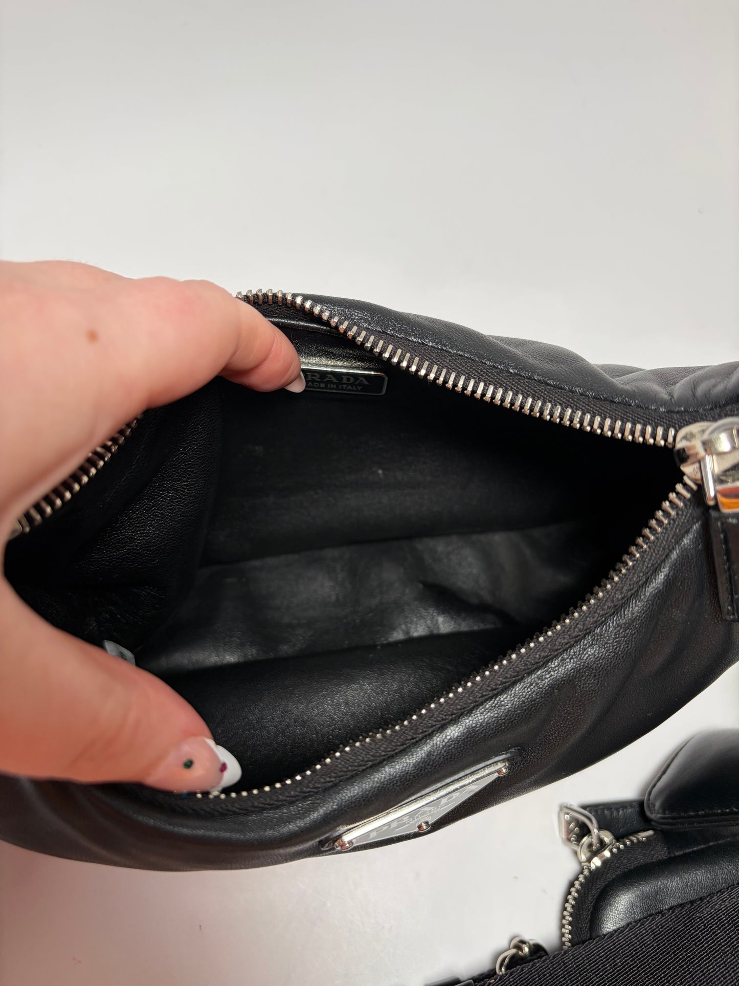 Prada Re-Edition 2005 Soft Padded Black Nappa (Lambskin) Leather Crossbody/Shoulder Bag