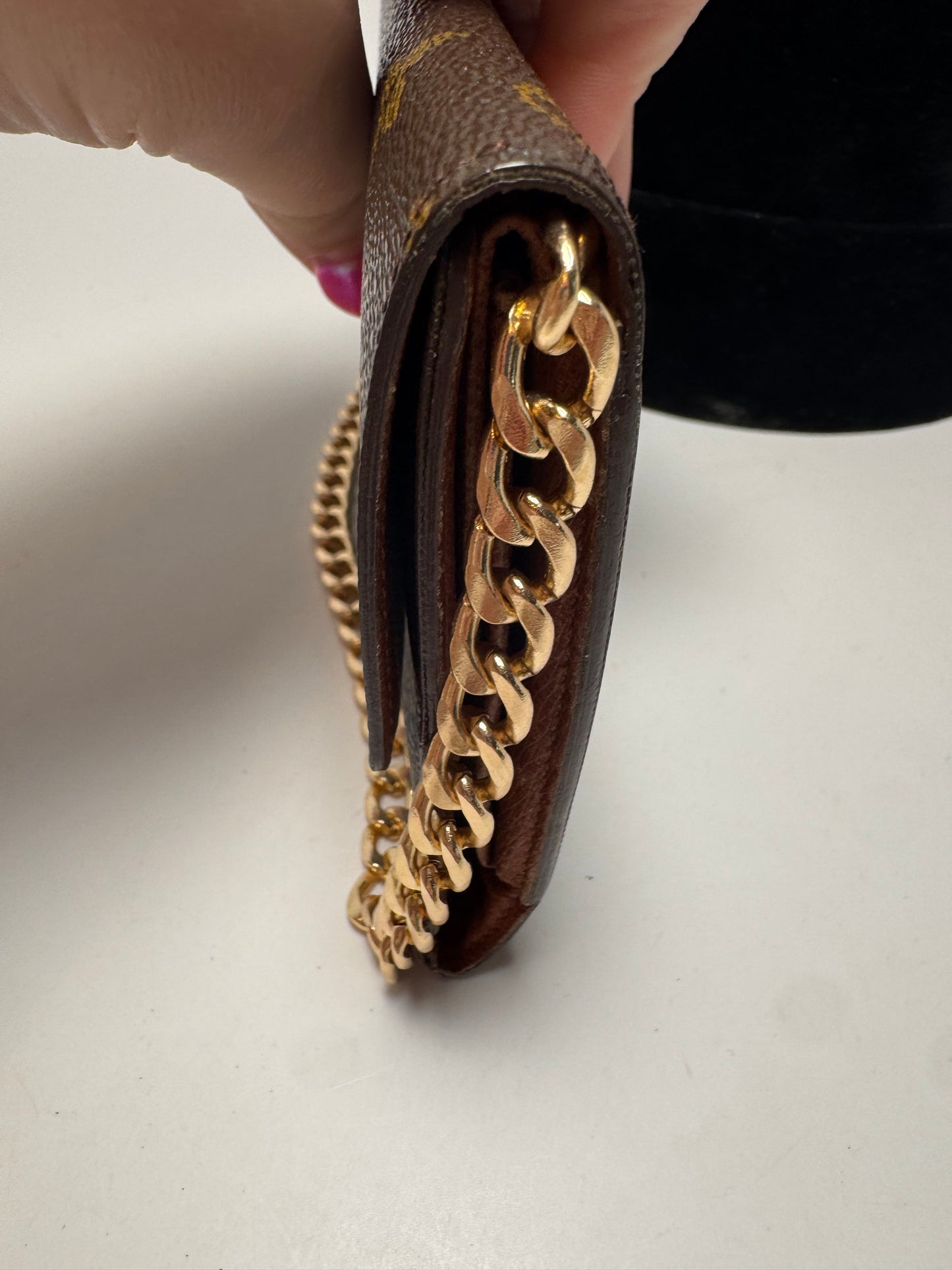 Louis Vuitton Sarah Trifold Monogram Wallet on Chain