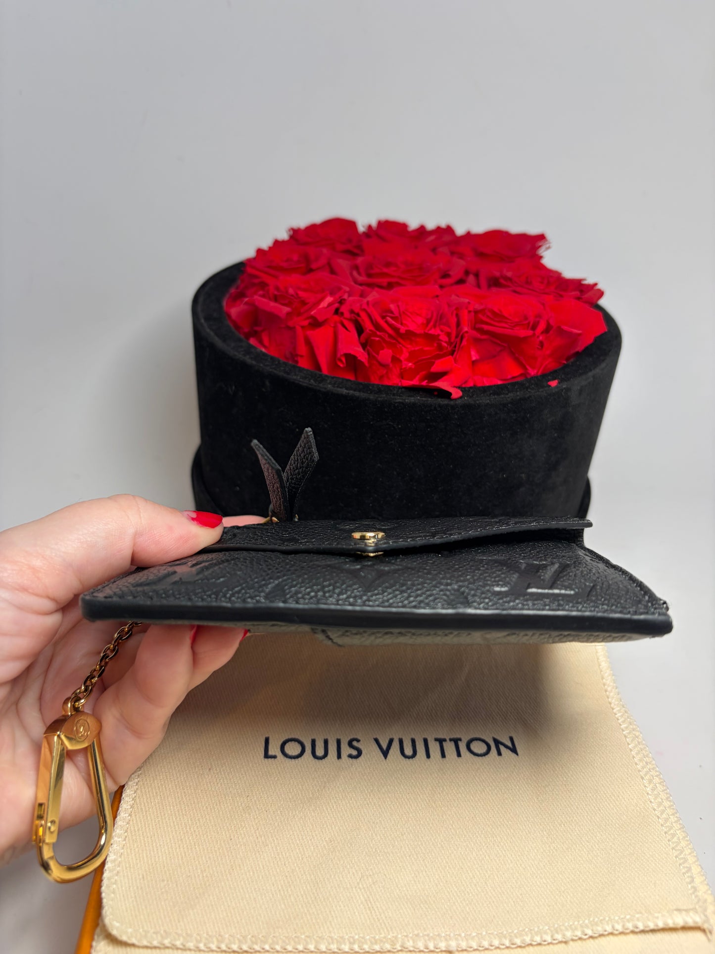 Louis Vuitton Black Empriente Leather Recto Verso Wallet/Key Cles