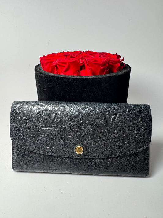 Louis Vuitton Emilie Empriente Wallet Black Leather