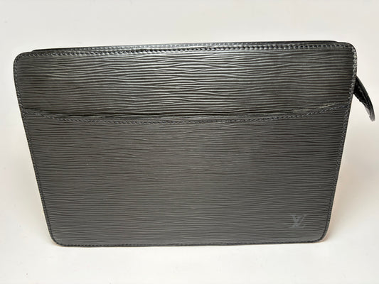 Louis Vuitton Pochette Homme Clutch Black Epi Leather