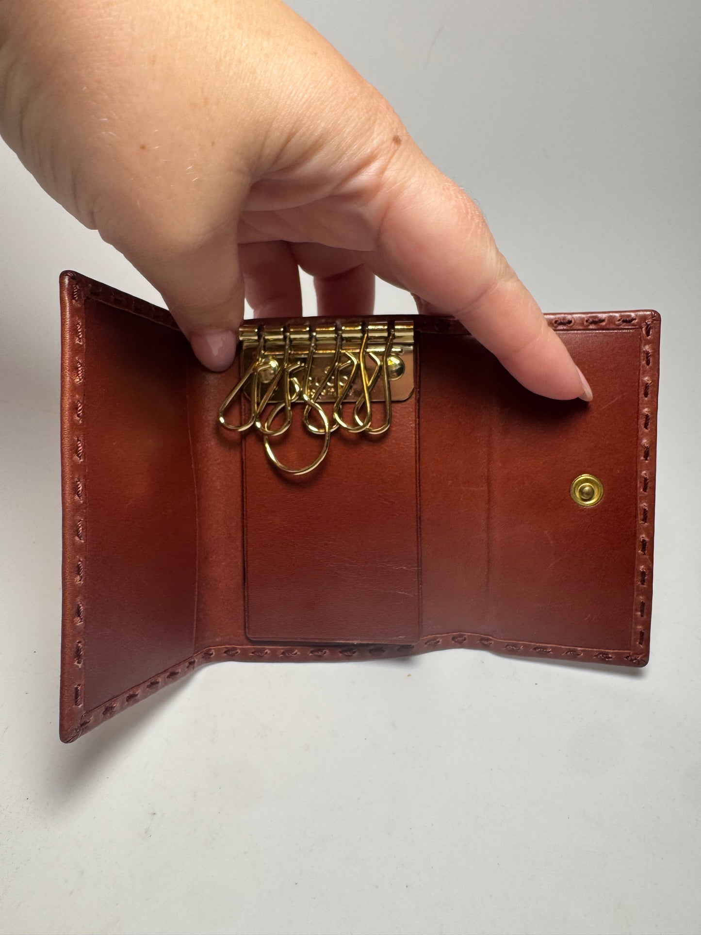 Gucci Brown Leather Western 6 Key Case/Key Holder