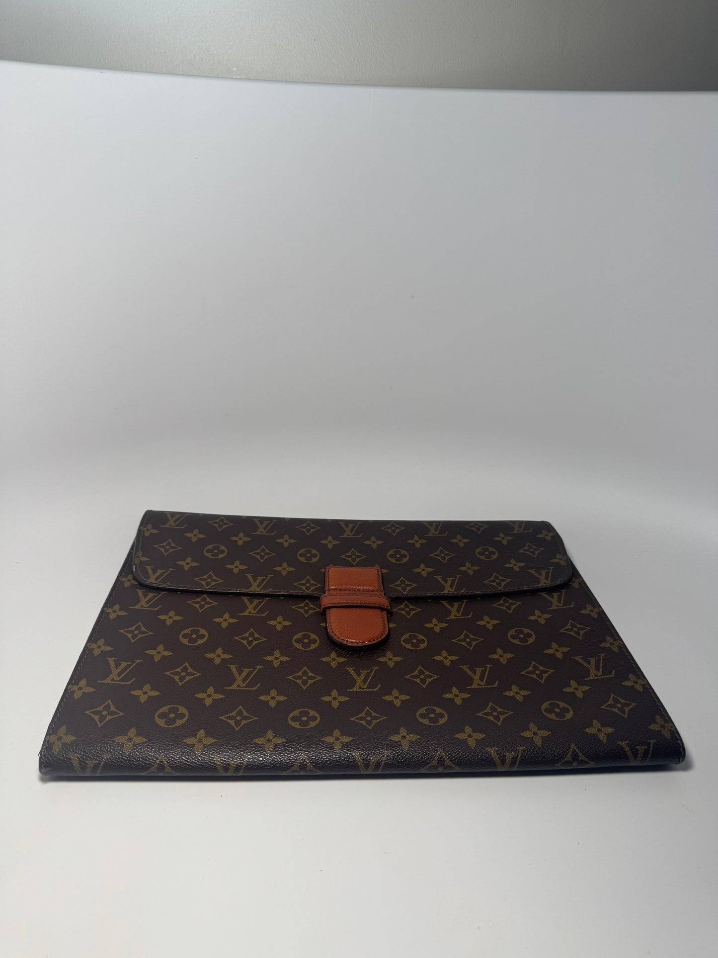 Louis Vuitton Monogram Minister Briefcase Document Clutch