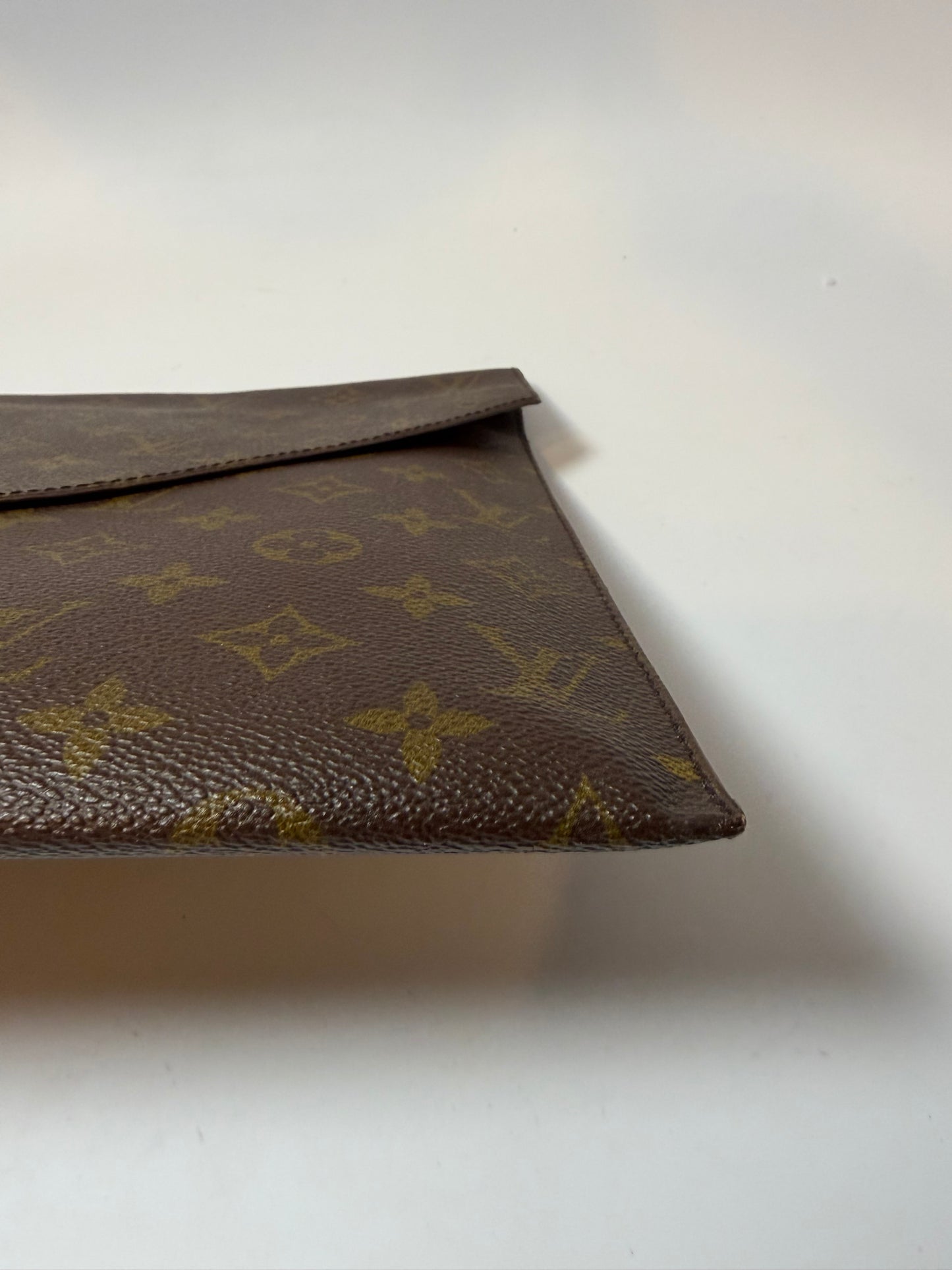 Louis Vuitton Monogram Poche Plate Envelope Clutch/Laptop Holder/Document Holder Vintage