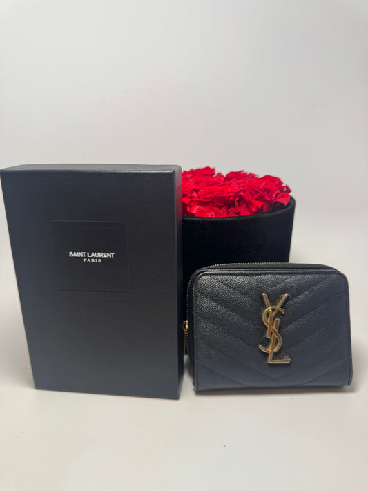Saint Laurent Bifold Cassandra Wallet Caviar Leather