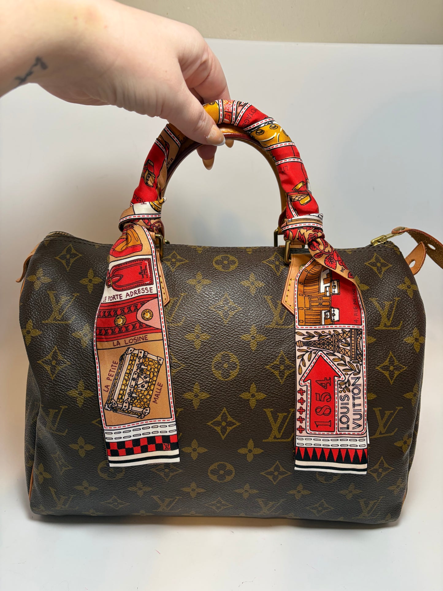 Louis Vuitton Silk Jeu De Louis BB Bandeau 1854