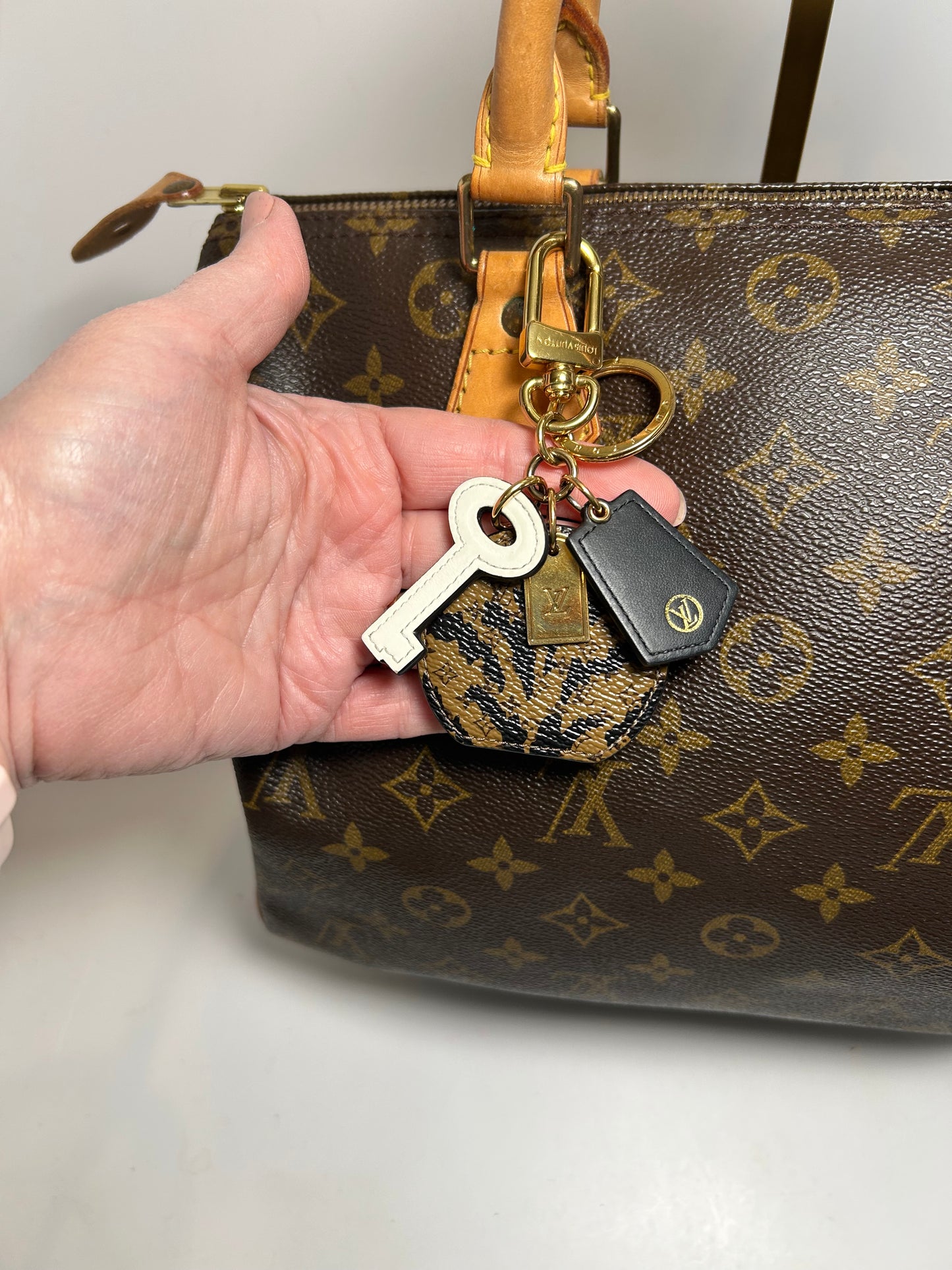Louis Vuitton Boîte Chapeau Monogram Jungle Print Collection Bag Charm & Key Holder