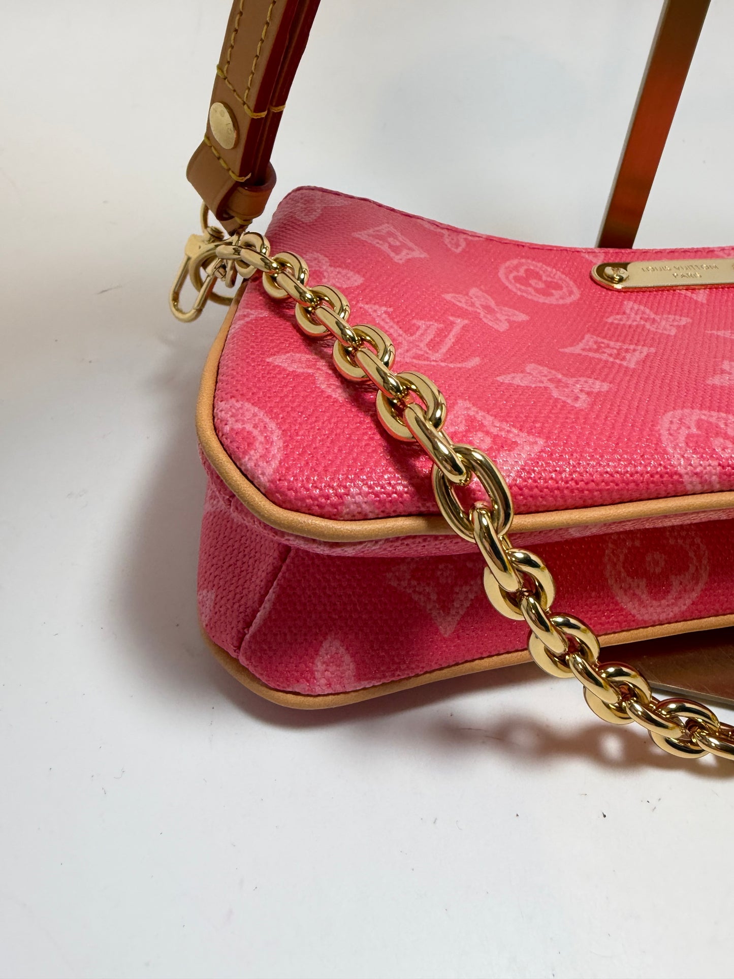 Louis Vuitton Liv Pochette Rose Ruban Monogram Shoulder Bag/Crossbody