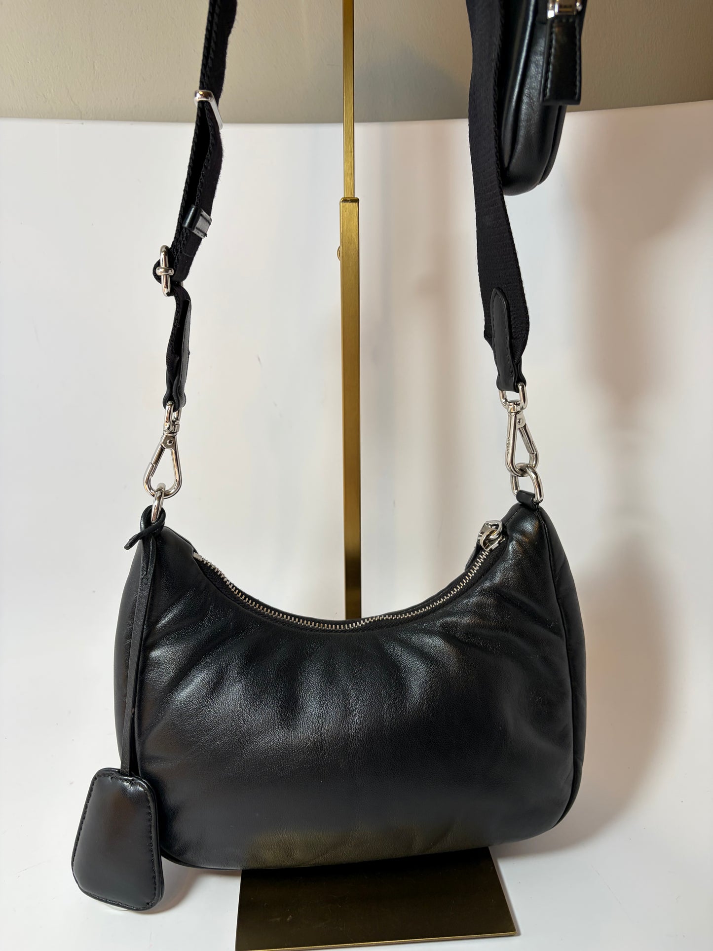 Prada Re-Edition 2005 Soft Padded Black Nappa (Lambskin) Leather Crossbody/Shoulder Bag