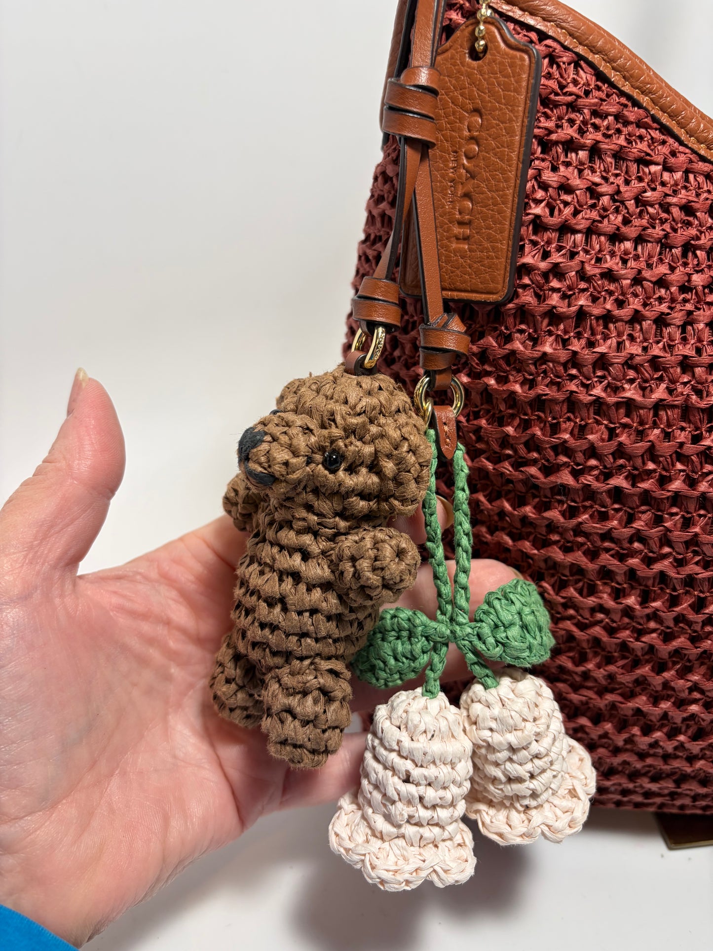 Coach Laurel Raffia With Bag Charms