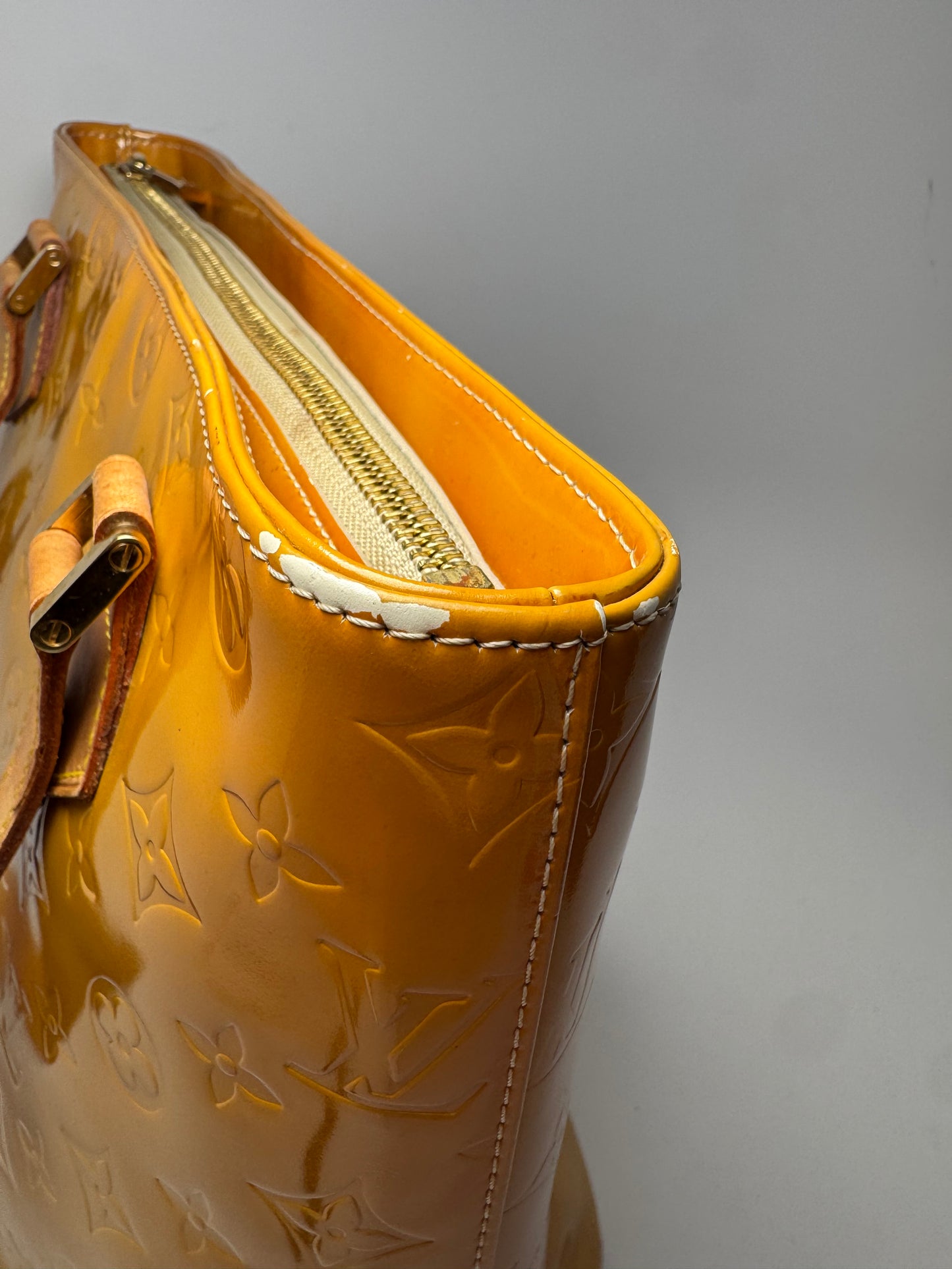 Louis Vuitton Houston Tote Sunset Gold Vernis Leather Monogram