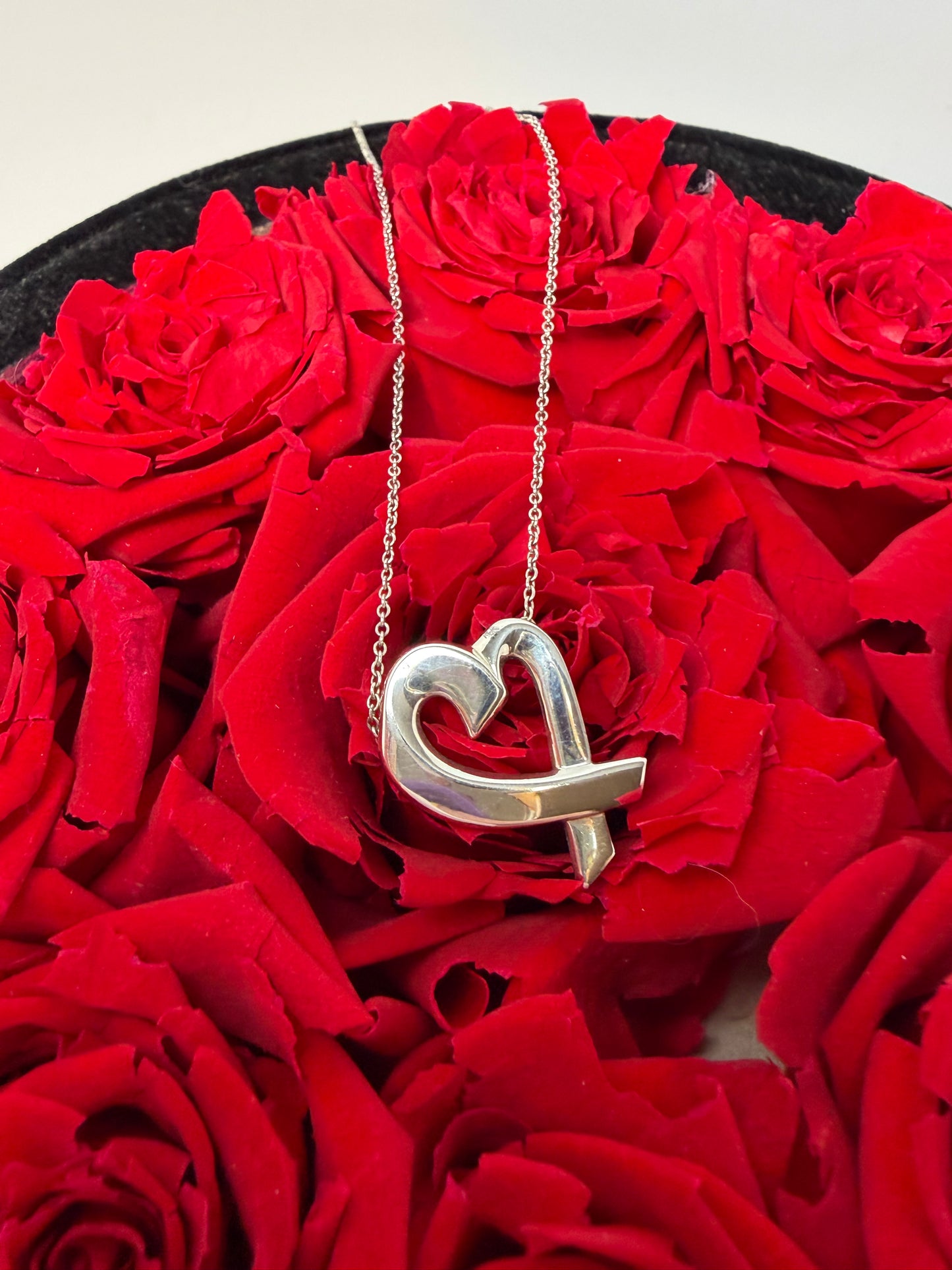 Tiffany & Co Paloma Picasso Loving Heart Sterling Silver Necklace