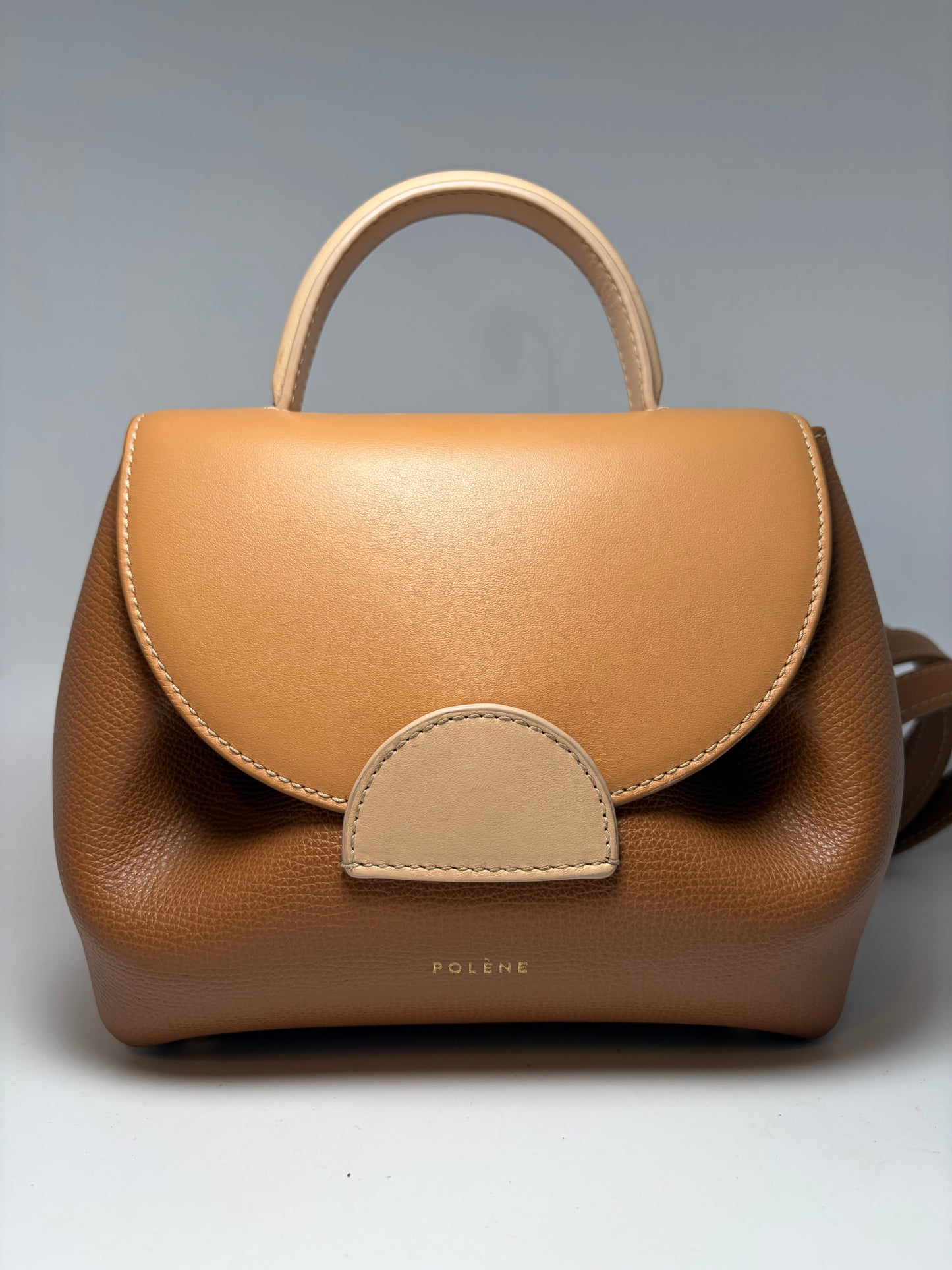Polène Un Nano Trio Camel Crossbody