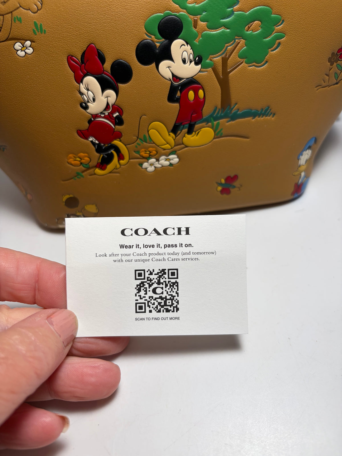 Coach x Disney Mickey & Friends Honey Brown Kiss Lock Crossbody NWT