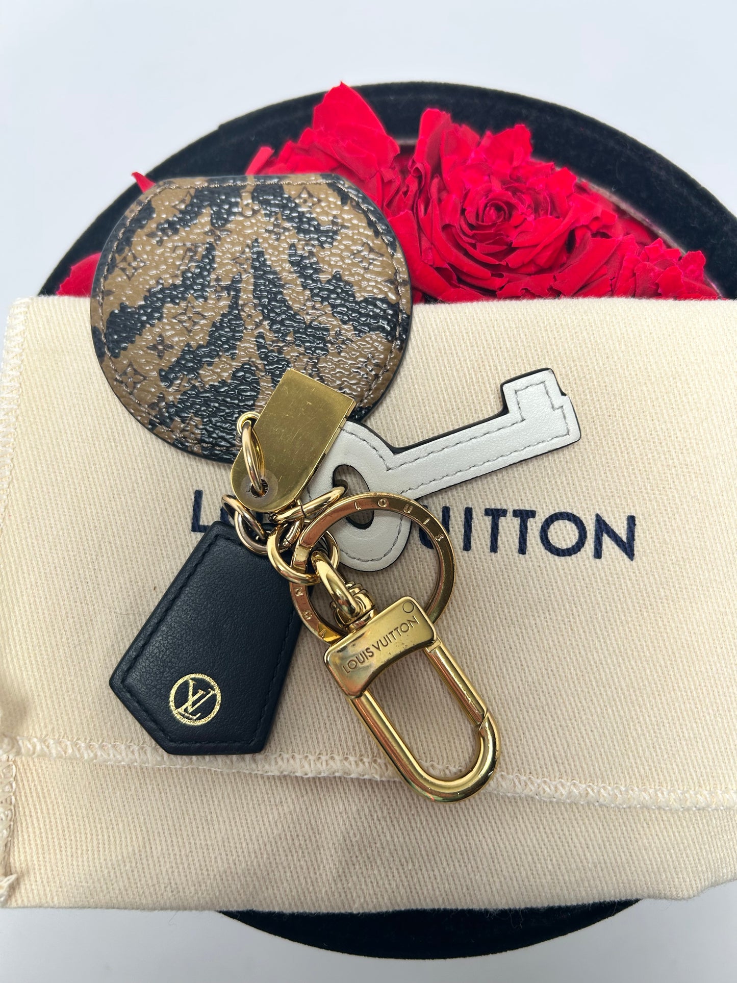 Louis Vuitton Boîte Chapeau Monogram Jungle Print Collection Bag Charm & Key Holder