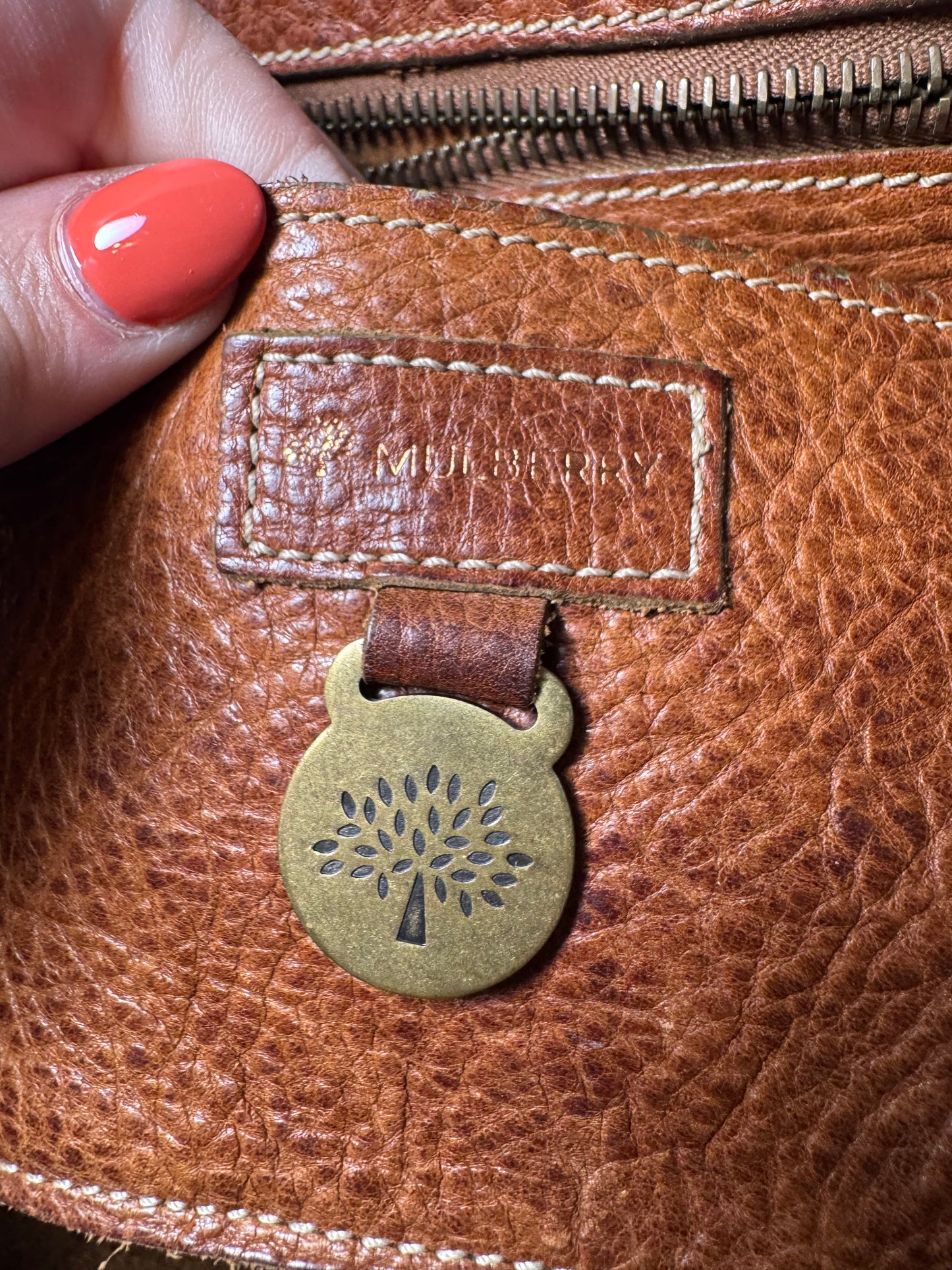 Mulberry Bayswater Satchel in Tooled Oak