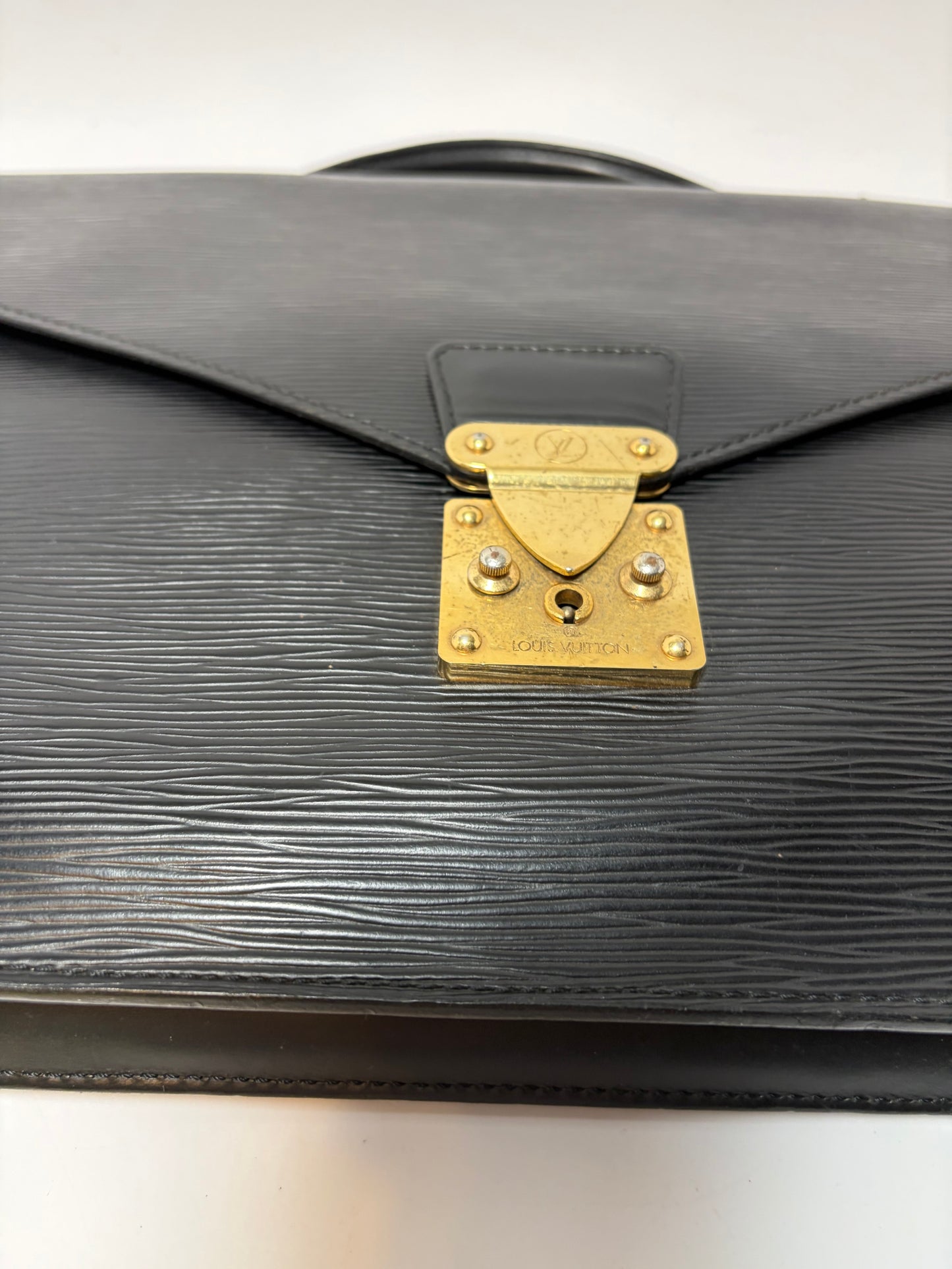 Louis Vuitton Black Epi Monceau Serviette Metis/Laptop Holder/Briefcase/Document Holder