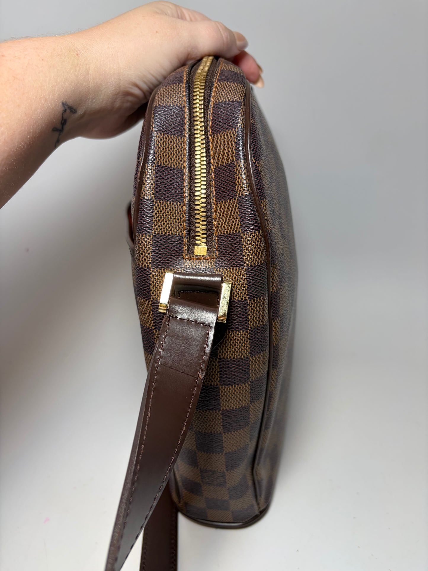 Louis Vuitton Ipanema GM shoulder bag in Damier Ebène