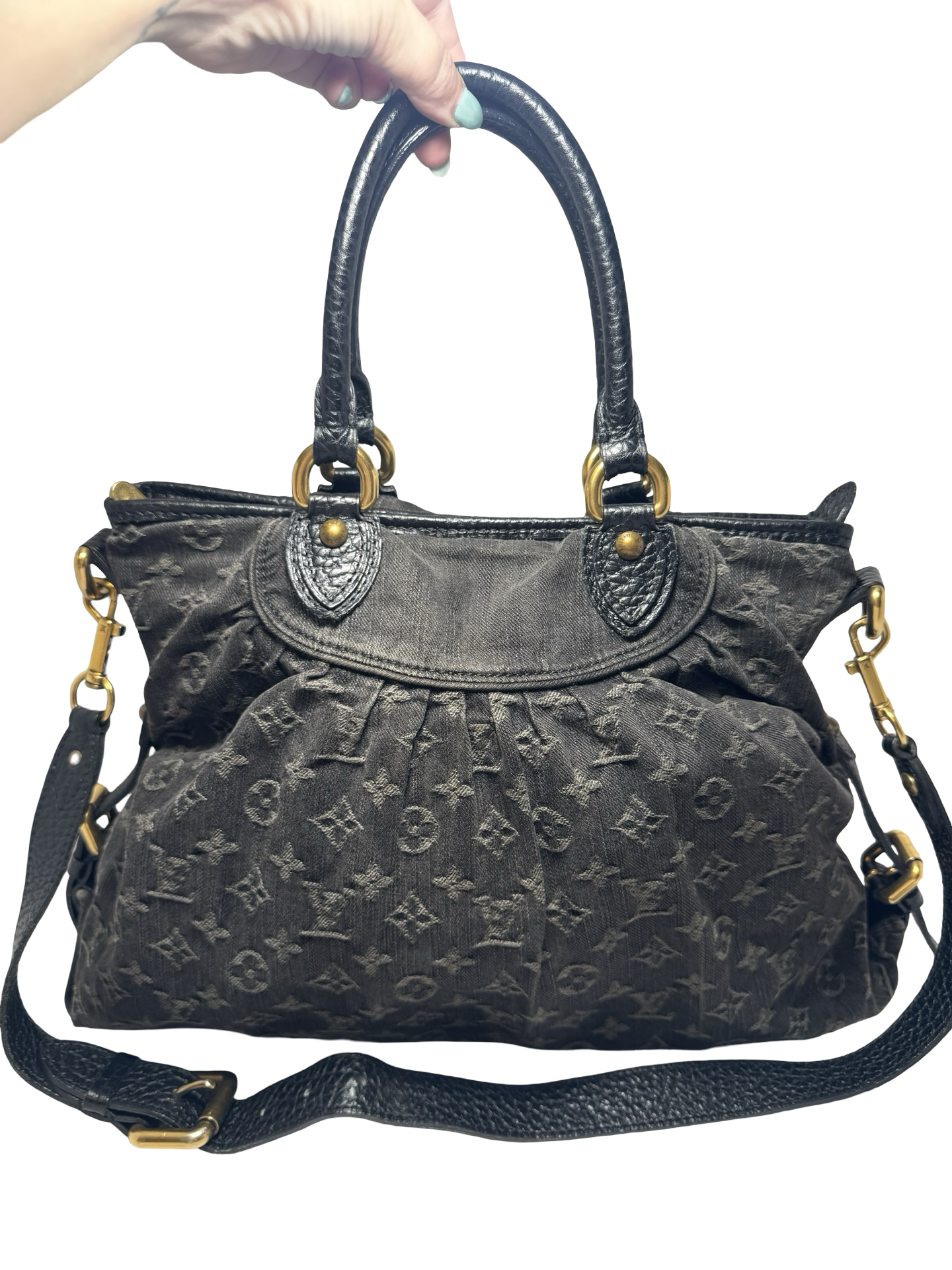 Louis Vuitton Neo Cabby Black Denim Bag
