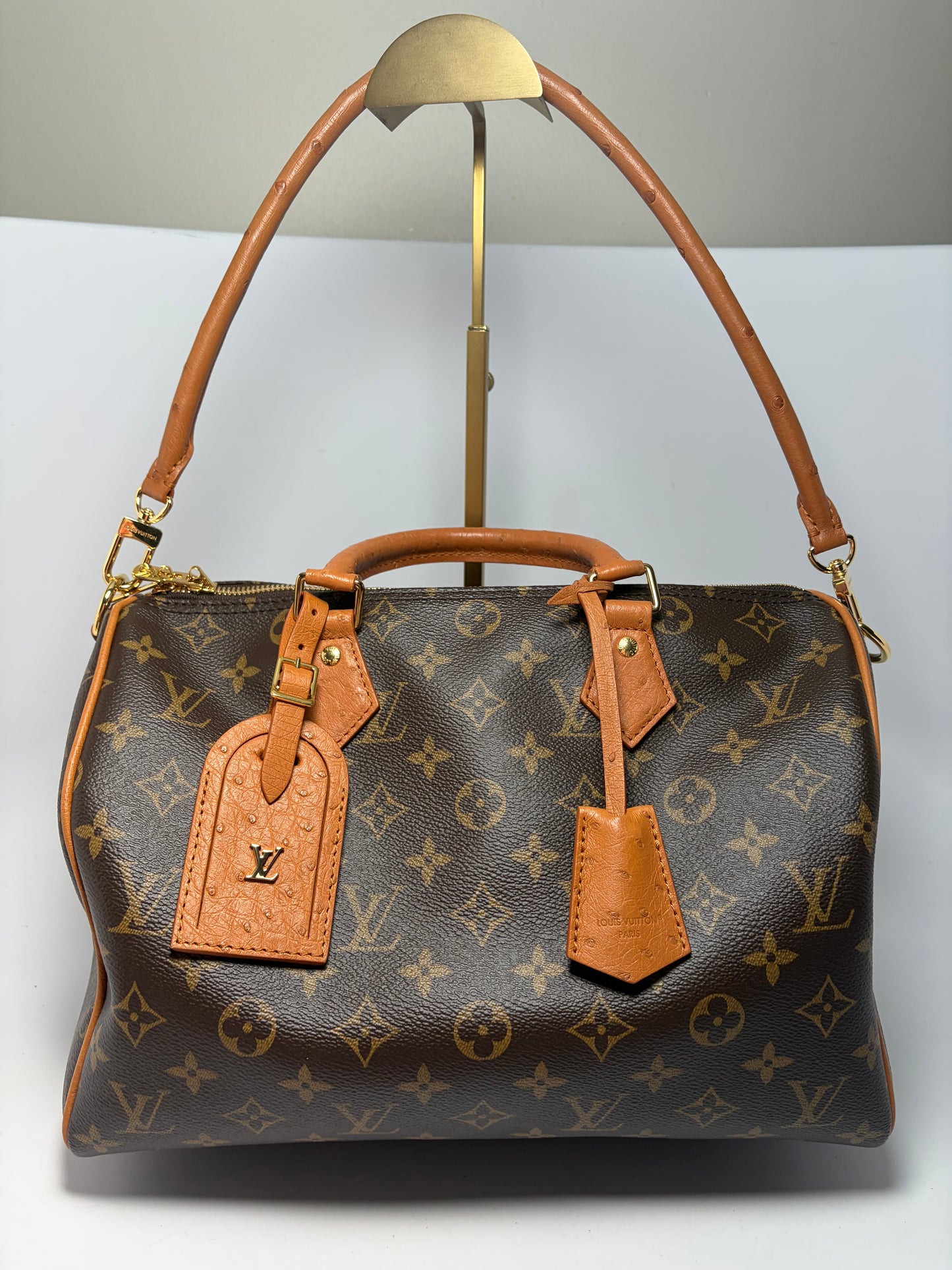 Louis Vuitton Speedy Soft 30 Boho w/Ostrich Leather