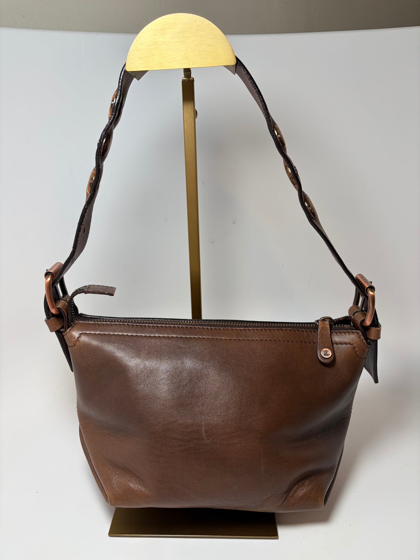 Vintage Celine Leather Shoulder Bag w/COA