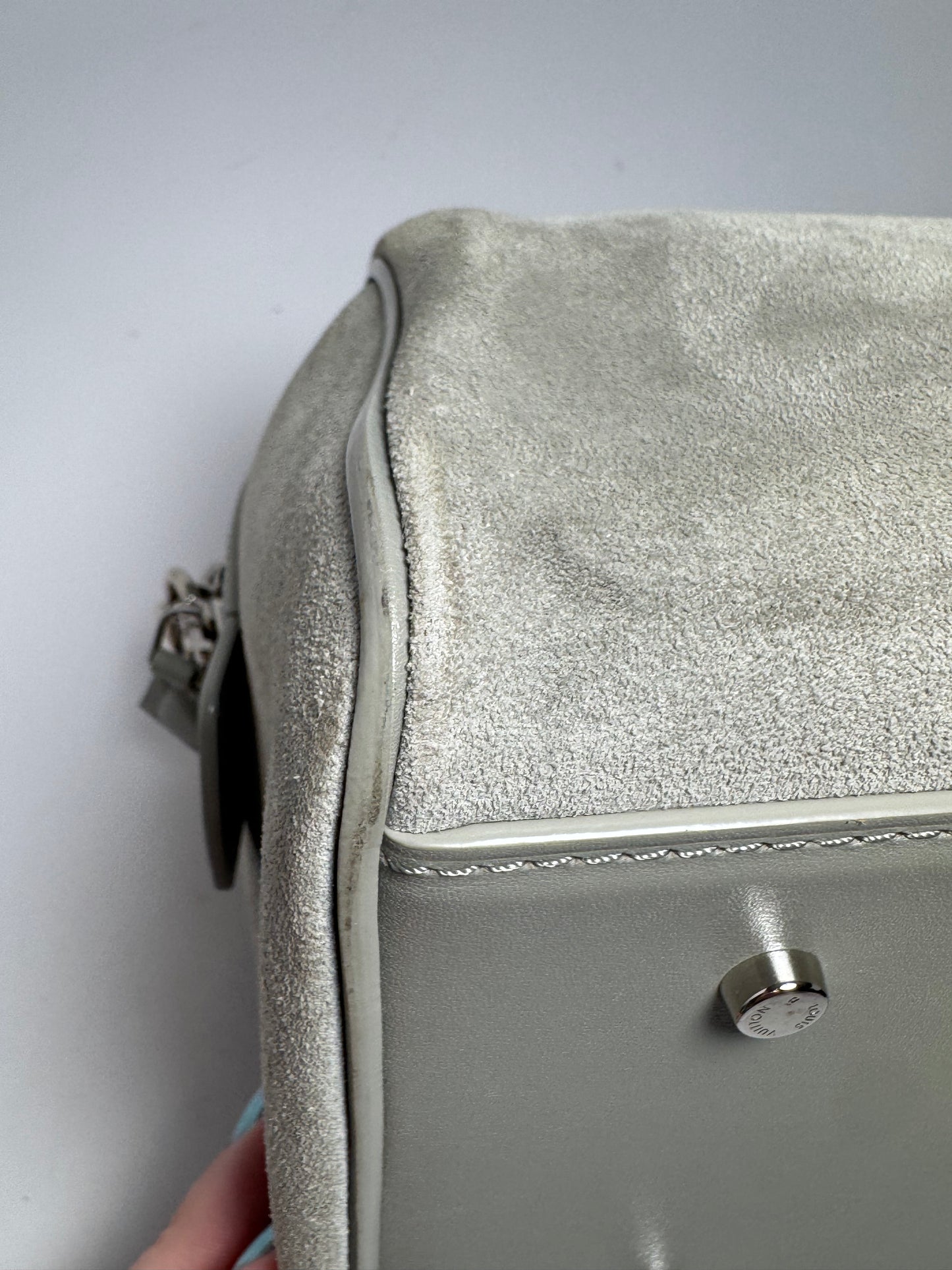 Louis Vuitton Illusion Speedy Cube Grey Suede Limited Edition