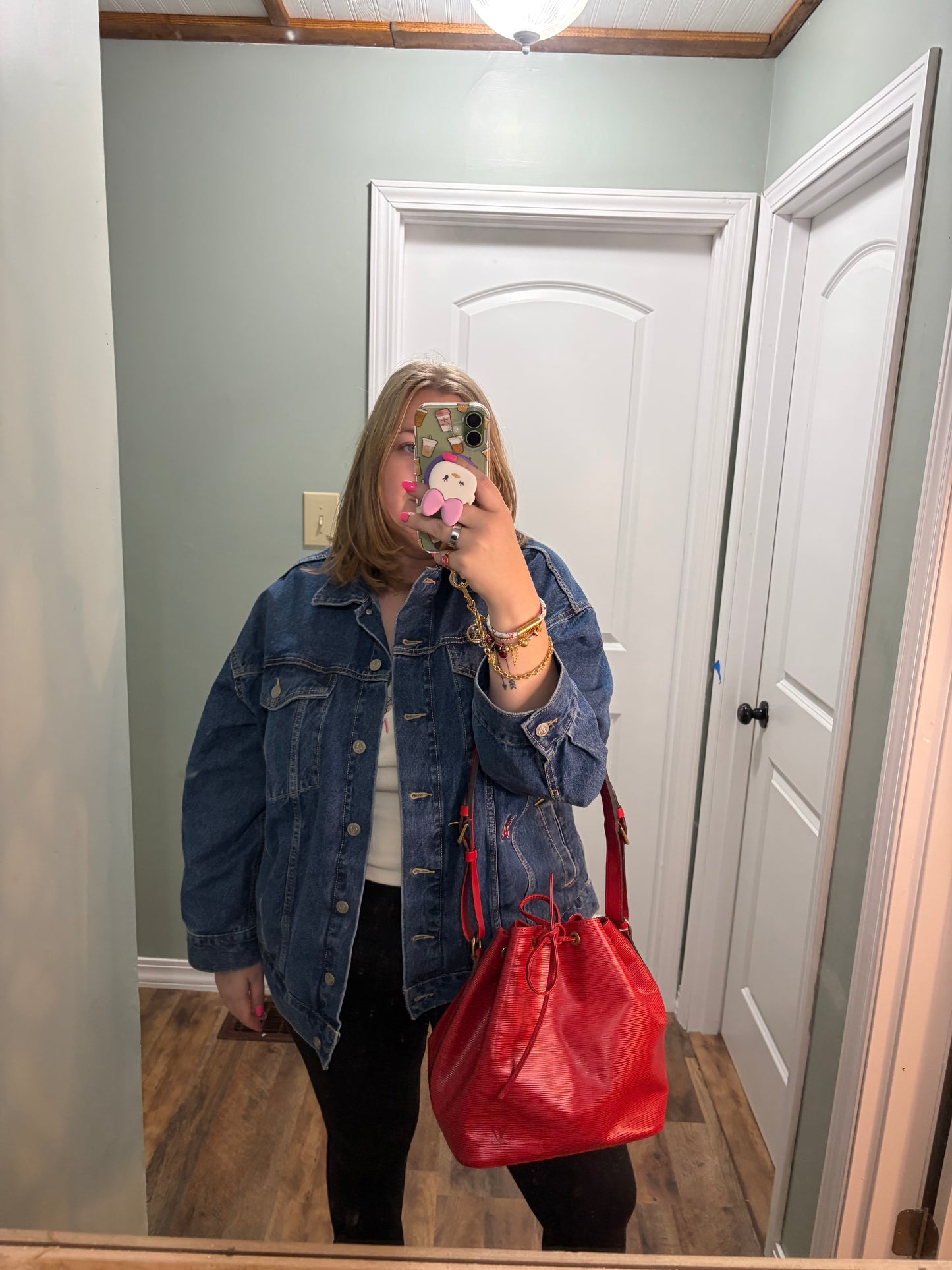 Louis Vuitton Petite Noe Bucket Bag Red Epi Leather