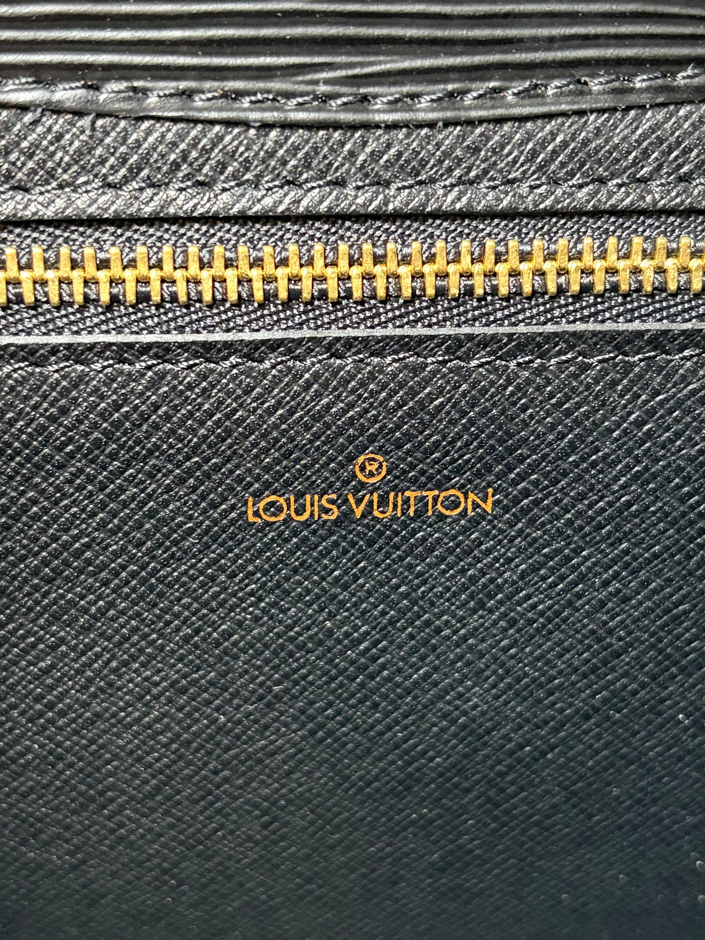 Louis Vuitton Art Deco Black Epi Leather Clutch