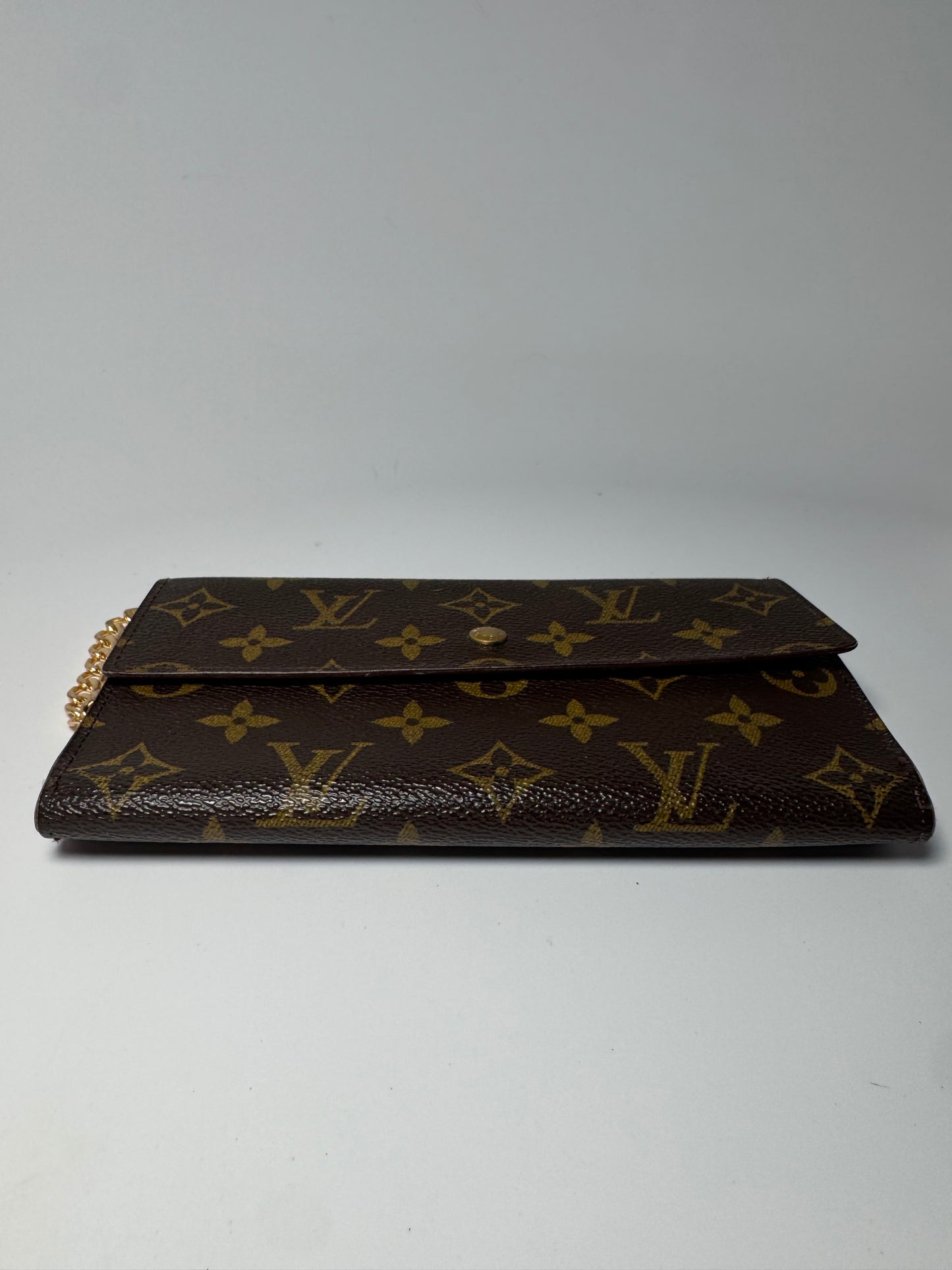 Louis Vuitton Trifold Monogram Wallet on Chain- July 1998