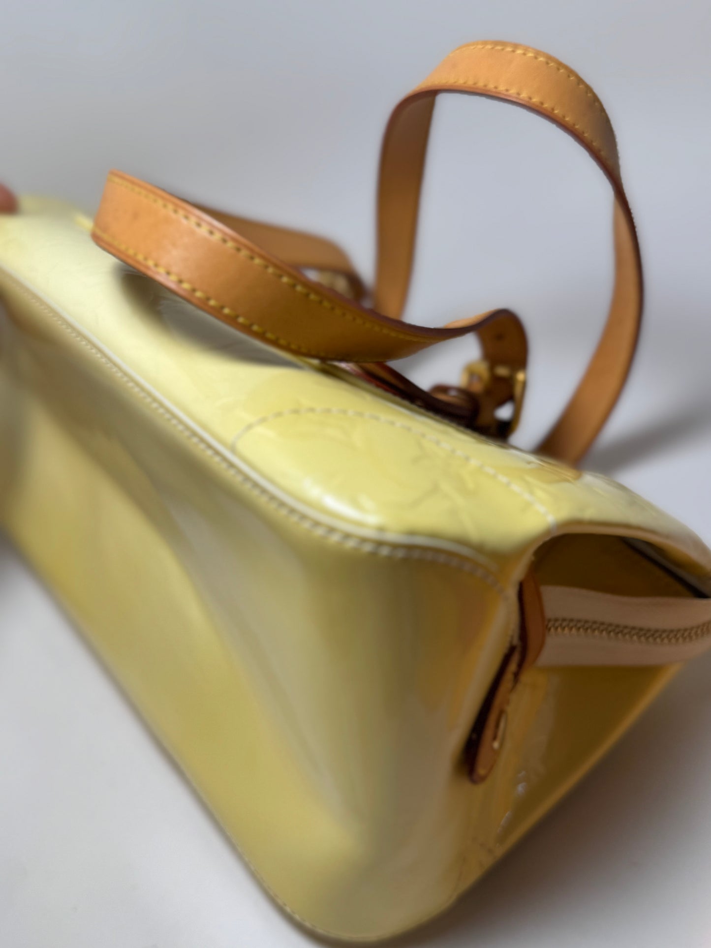 Louis Vuitton Rosewood Avenue Yellow Vernis Leather Shoulder Bag