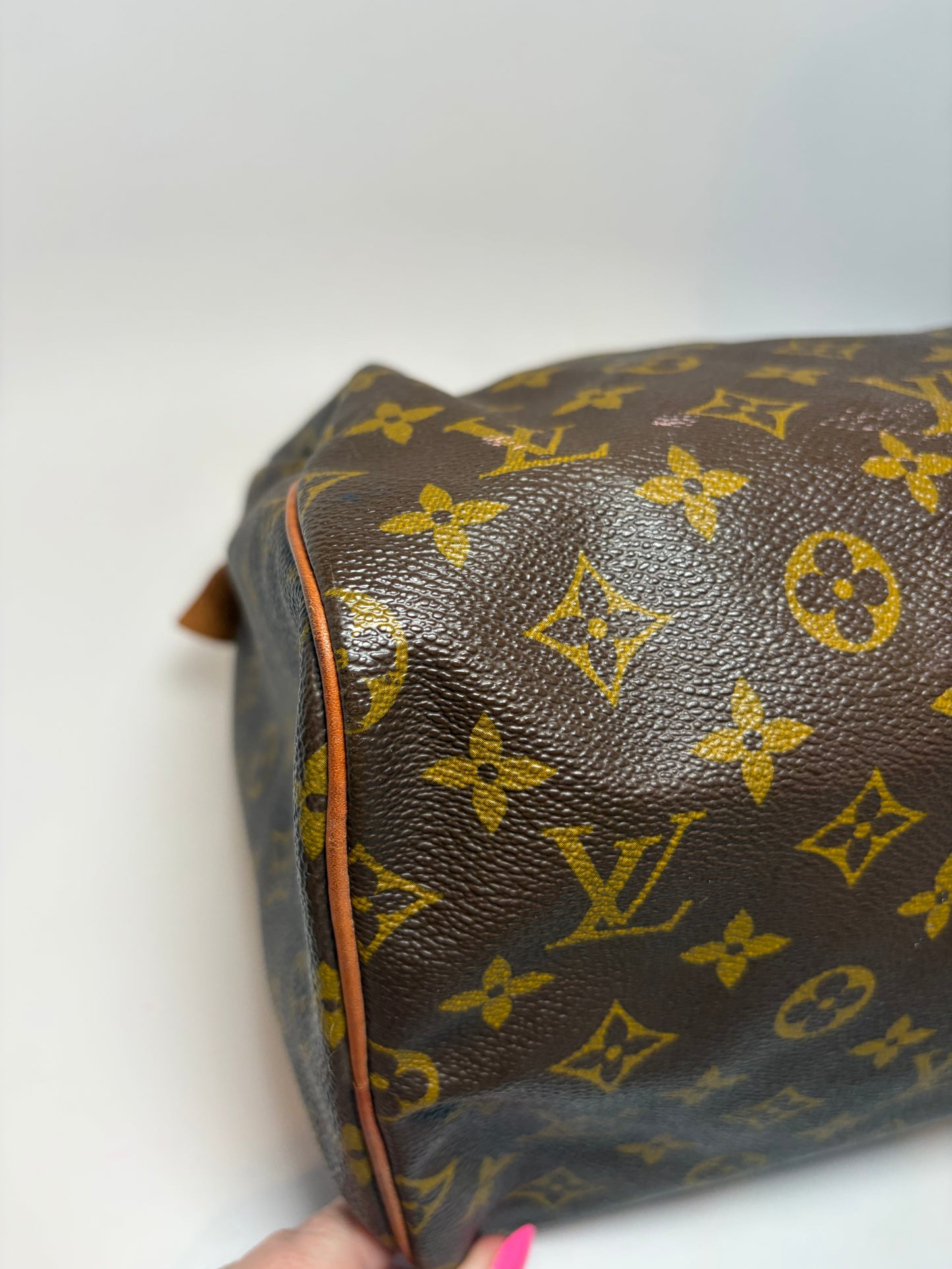 Louis Vuitton Speedy 30 Monogram Vintage Pre Date Code 80s/70s w/COA