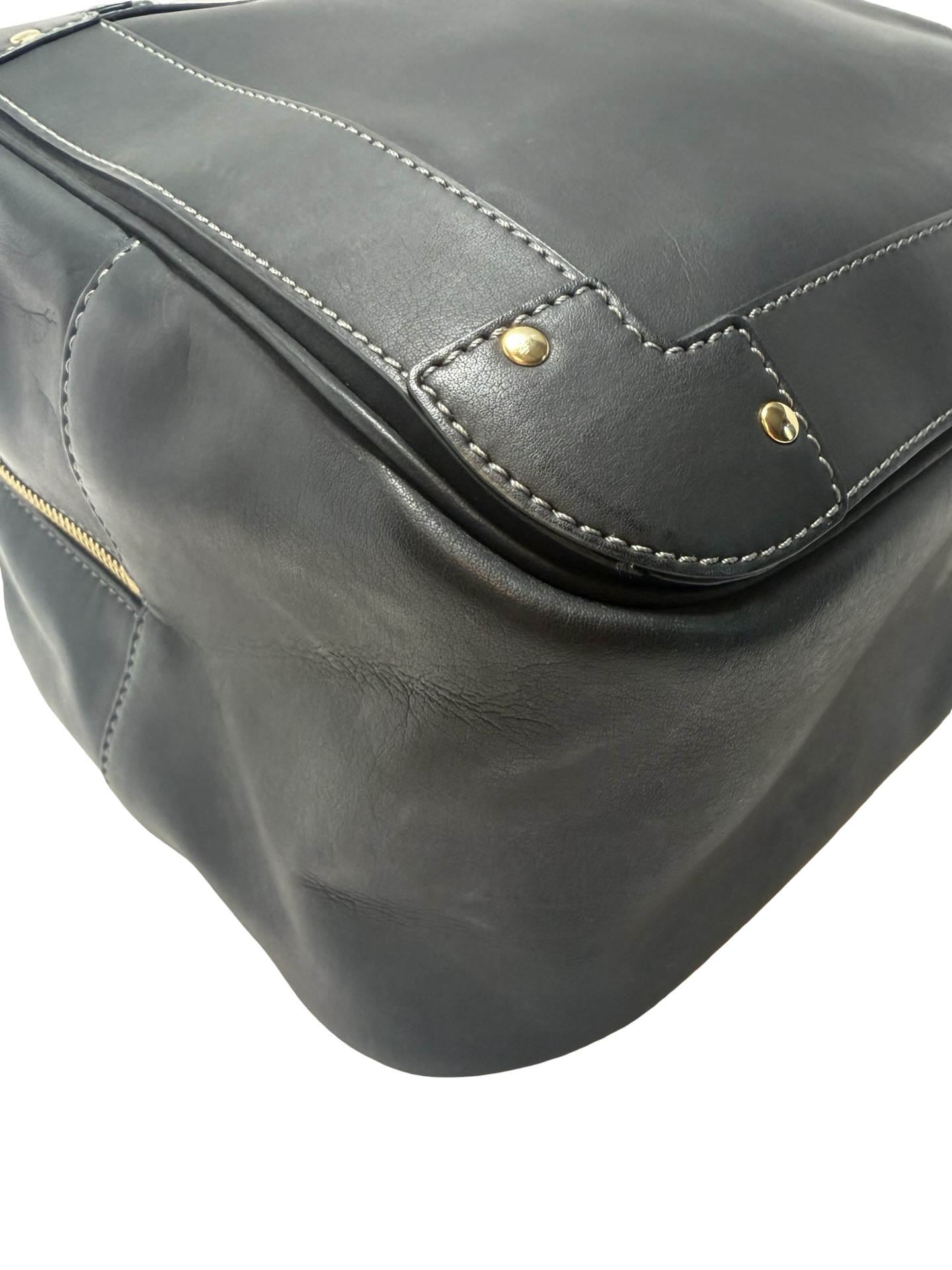 Chloé Eden Black Leather Shoulder Bag w/Large Brown Tag
