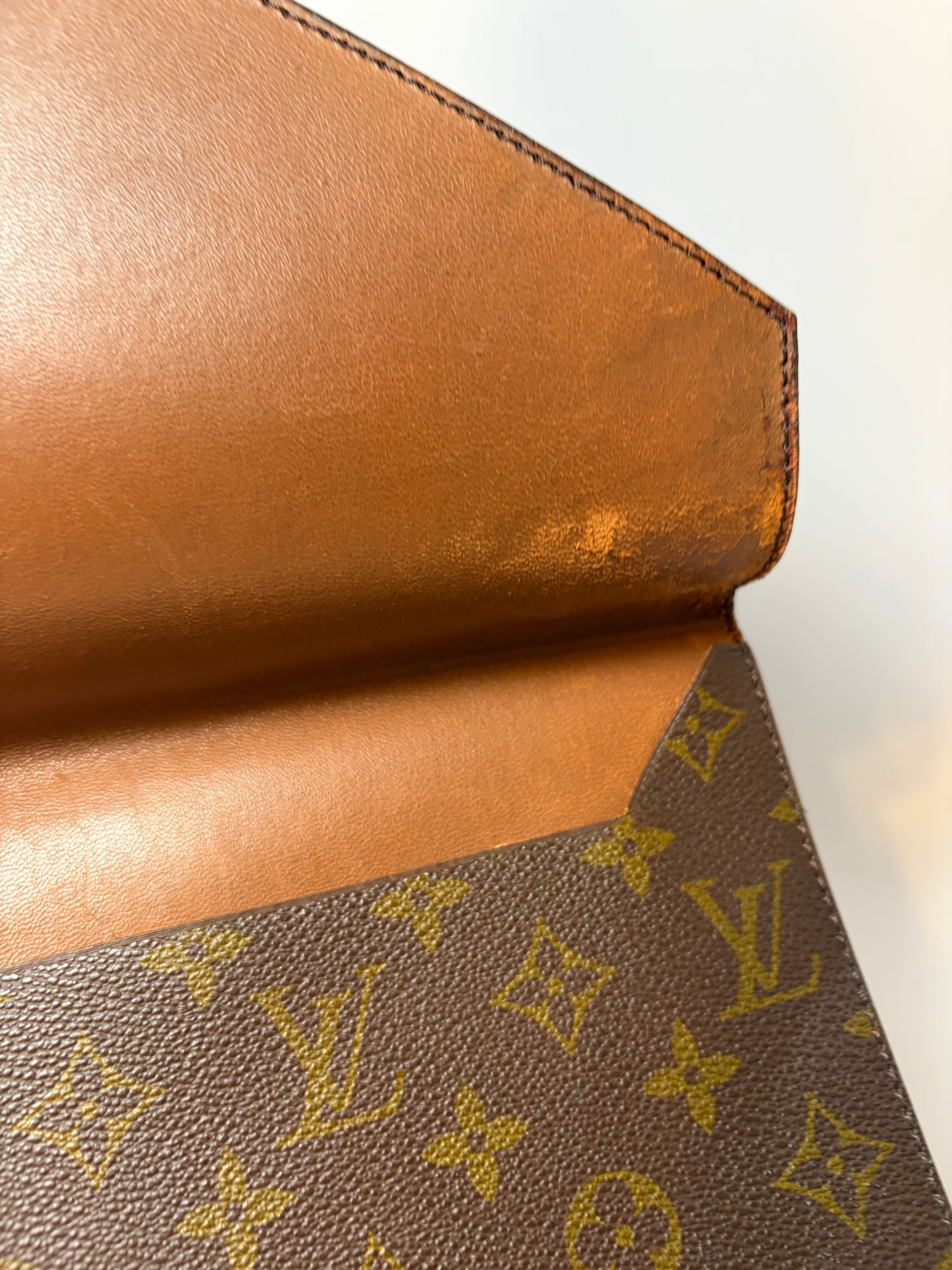 Louis Vuitton Monogram Poche Plate Envelope Clutch/Laptop Holder/Document Holder Vintage