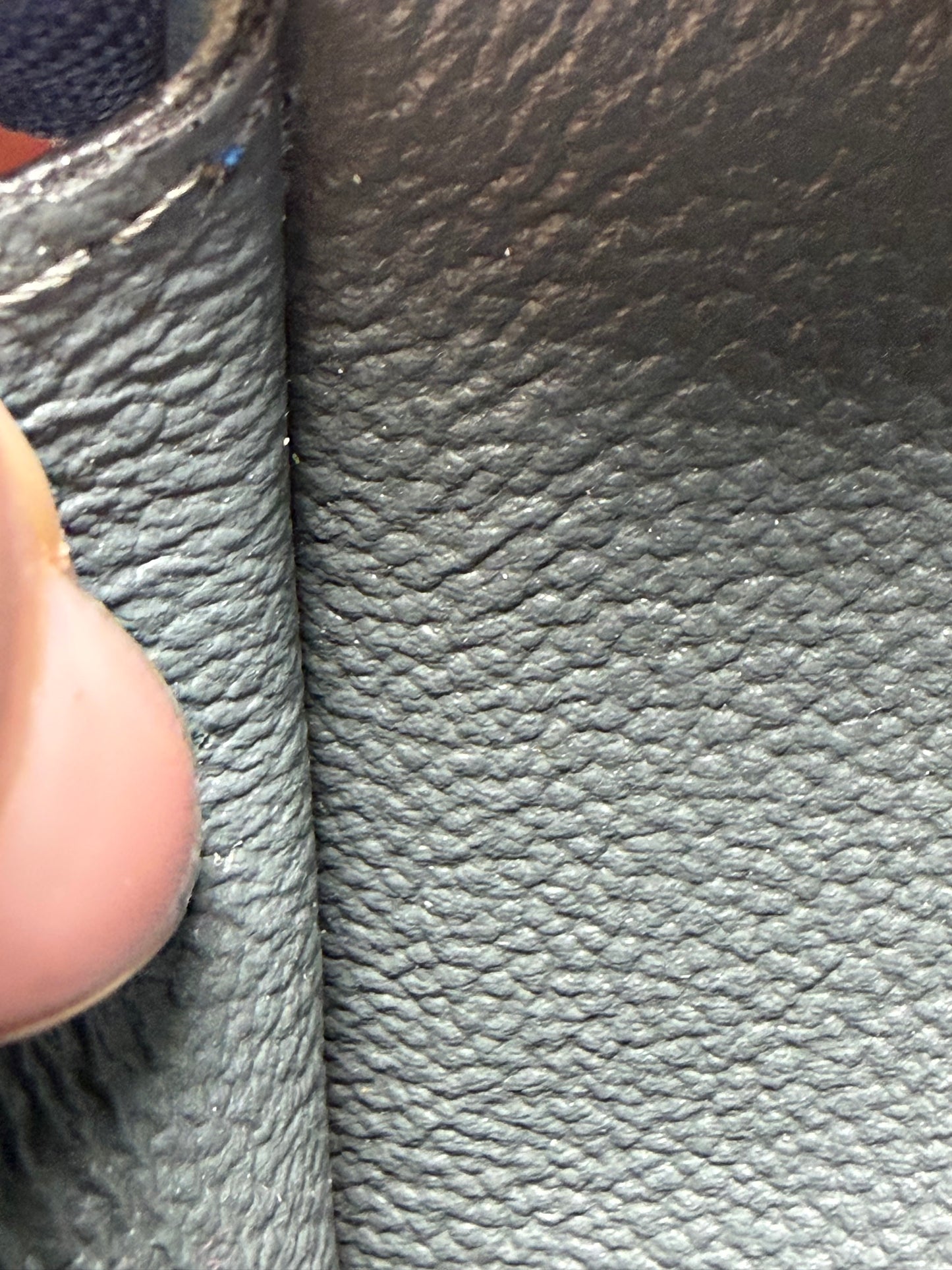 Louis Vuitton Pouch Pochette Accessories in Blue Epi Leather with LV Gold Chain