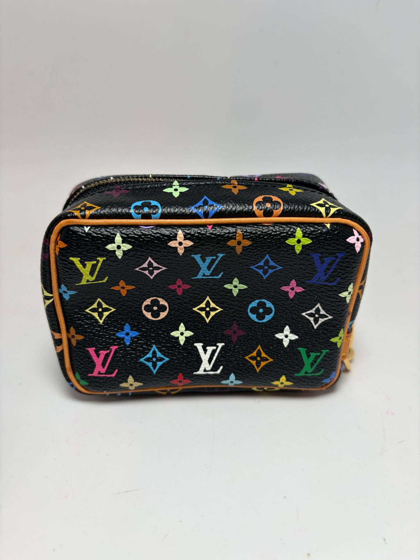 Louis Vuitton Trousse Wappity Pouch/Wristlet Murakami Black Multicolor Monogram