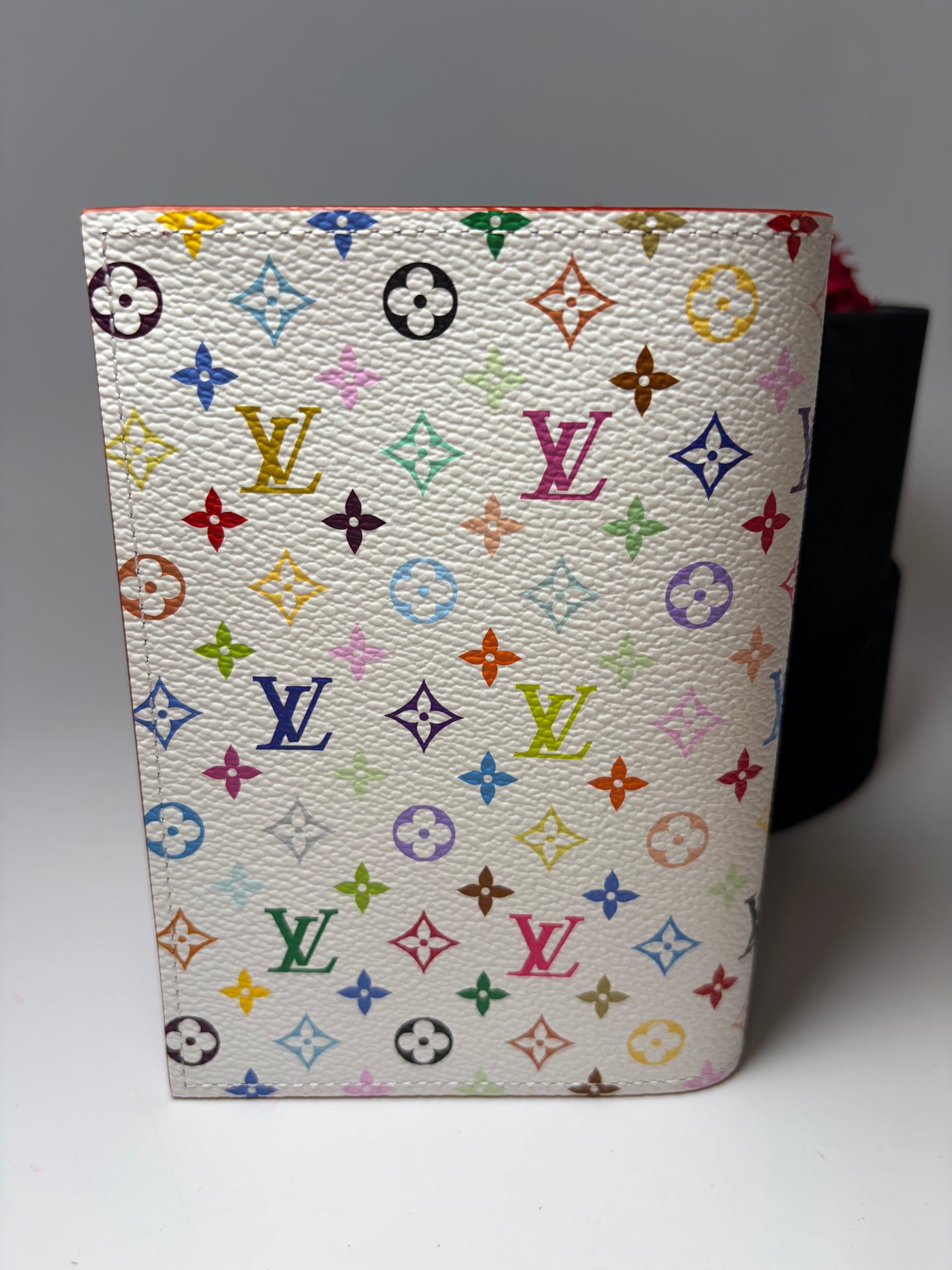 Louis Vuitton LV x TM Passport Cover White Multicolor w/Hot Pink Interior, Made in France NWT