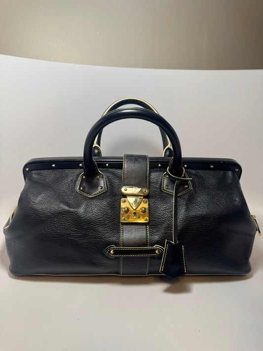 Louis Vuitton Suhali L'Ingenieux GM Black Leather Satchel Made in Italy