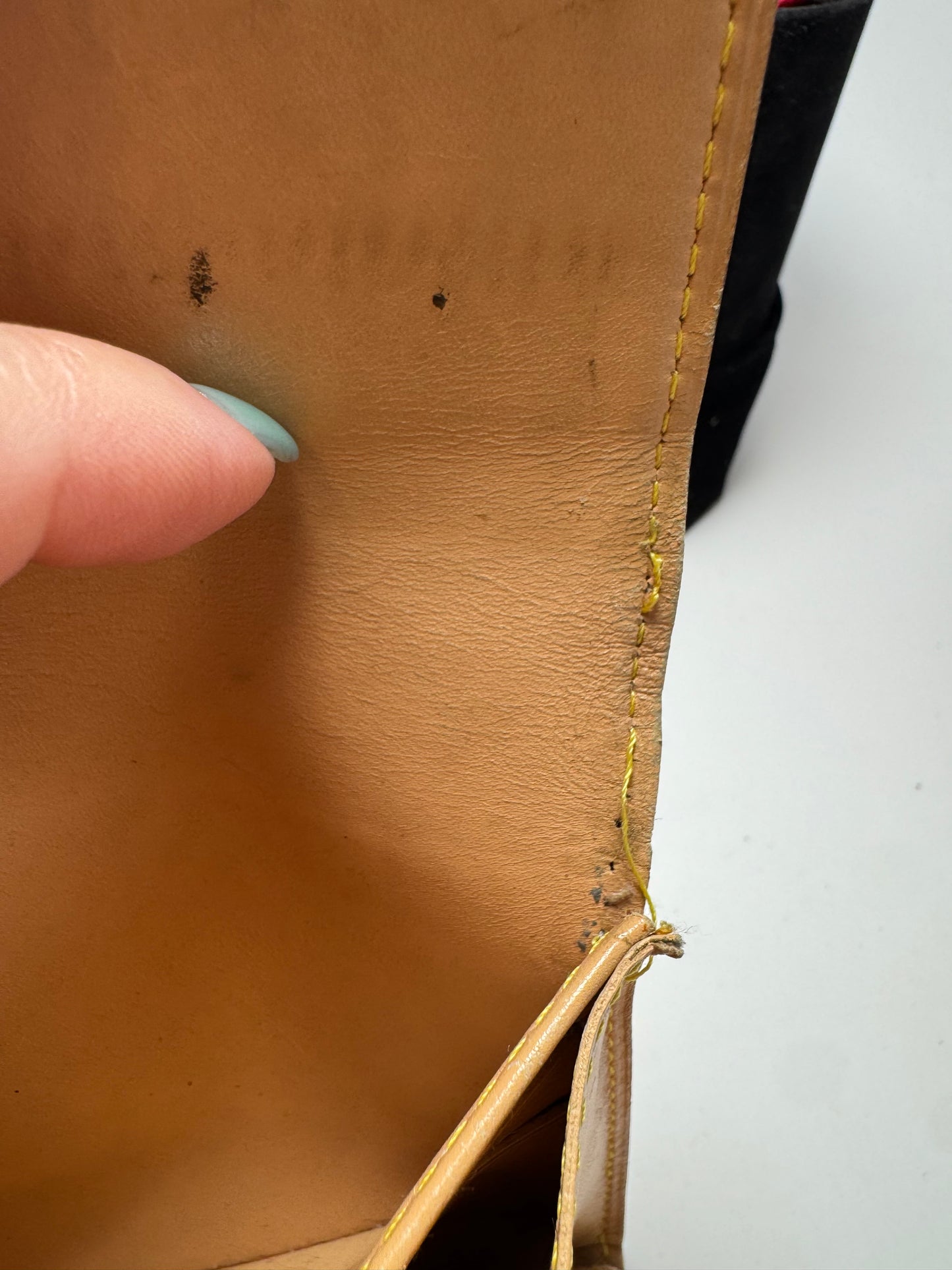 Louis Vuitton Sarah White Multicolor Wallet- FAIR condition