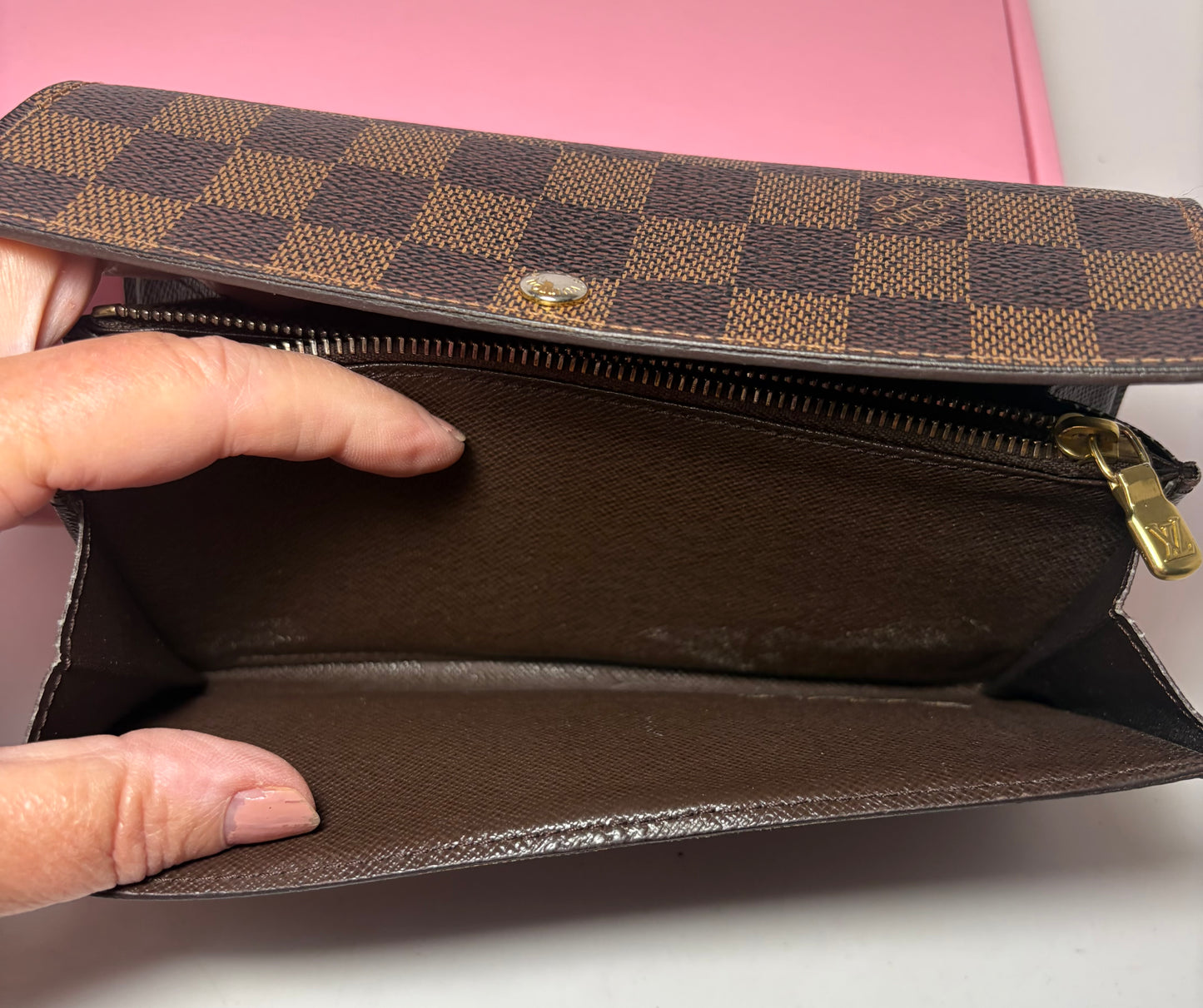 Louis Vuitton Damier Ebene Sarah Wallet