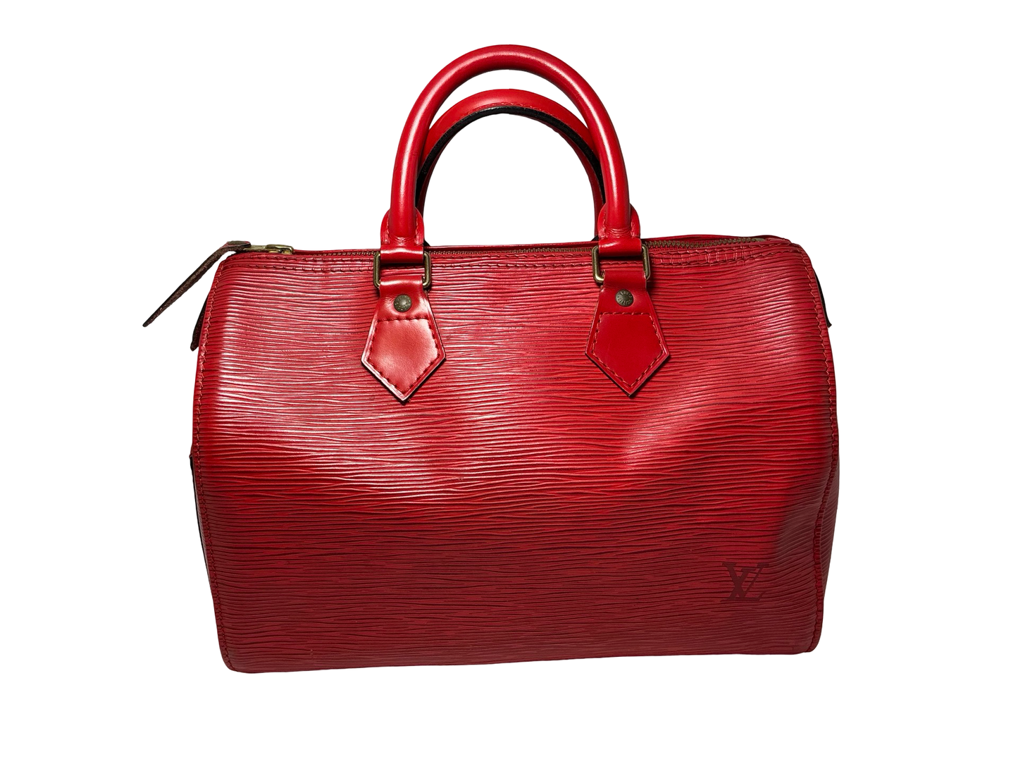 Louis Vuitton Speedy 25 Red Epi Leather