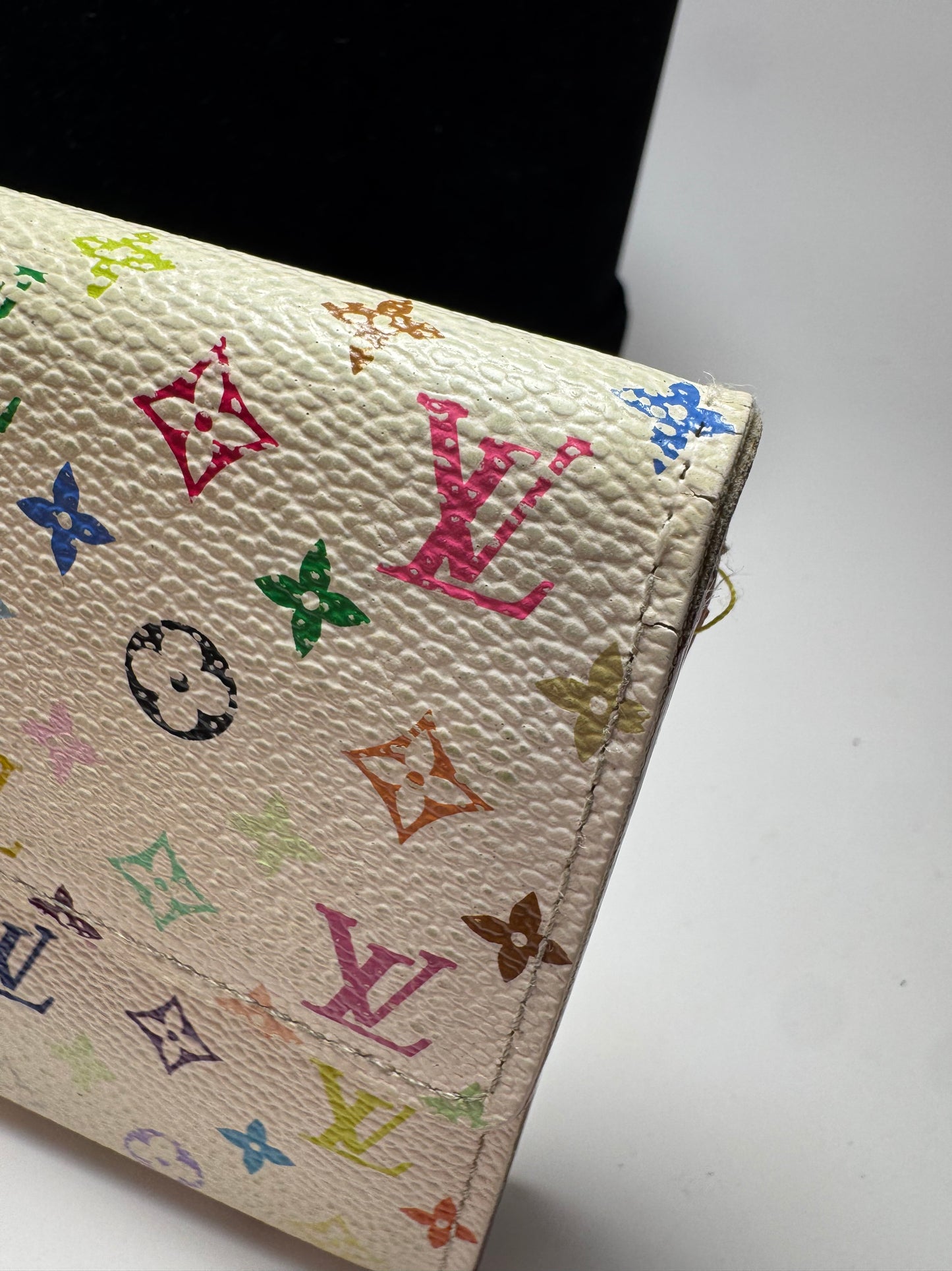 Louis Vuitton Sarah White Multicolor Wallet- FAIR condition
