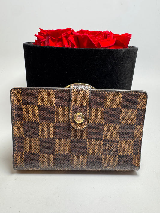 Louis Vuitton Damier Ebene Porte Tresor International W/Kiss Lock