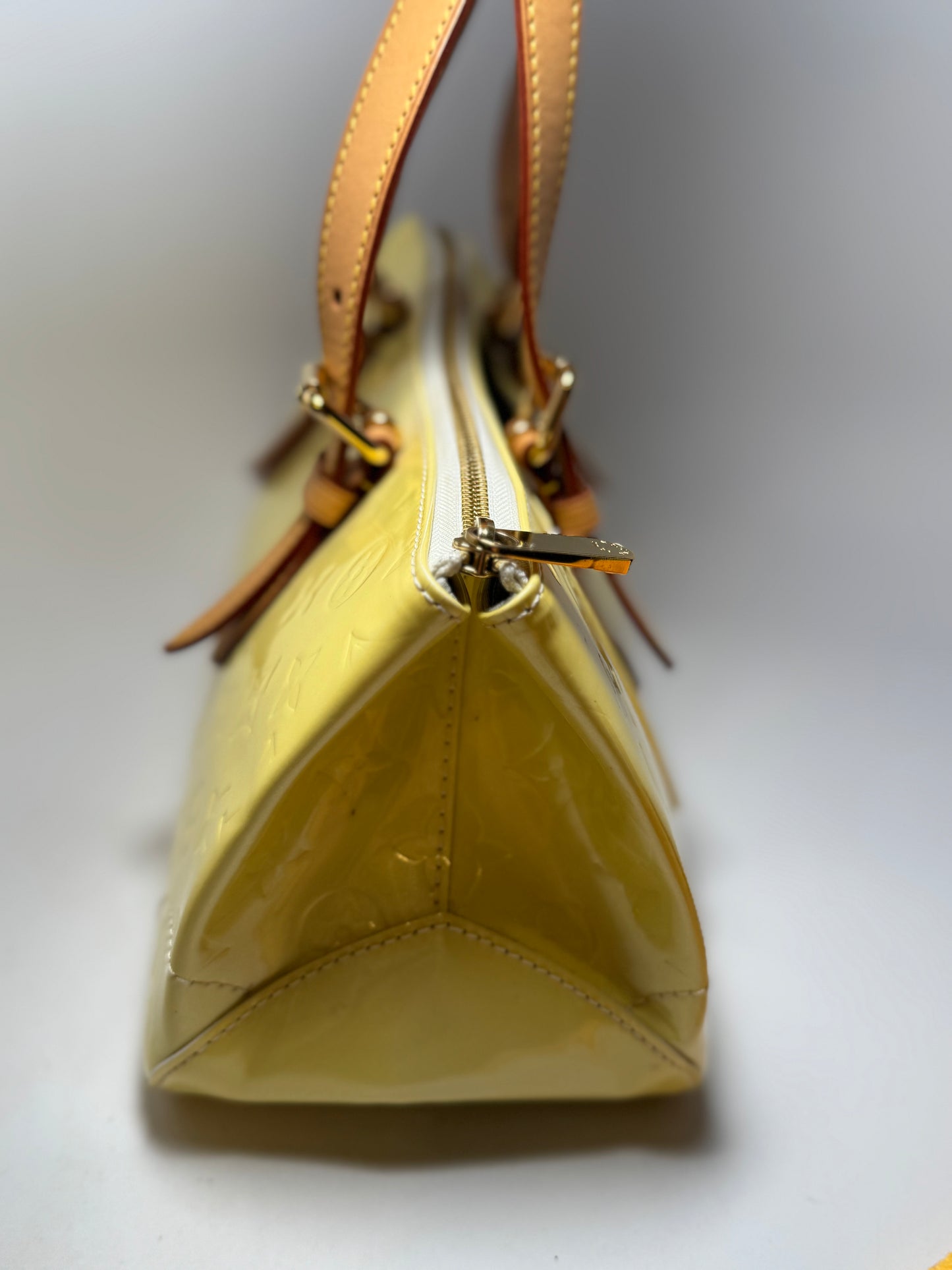 Louis Vuitton Rosewood Avenue Yellow Vernis Leather Shoulder Bag