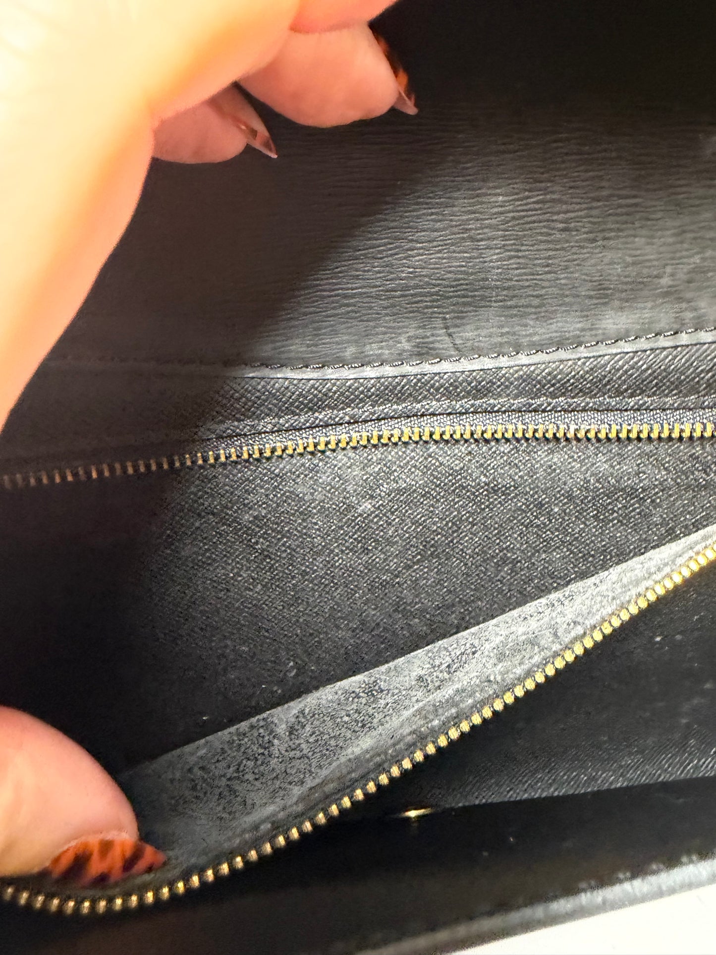 Louis Vuitton Epi Leather Art Deco Clutch Black