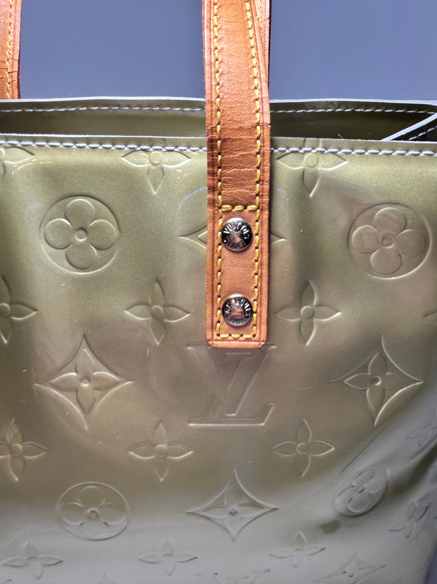 Louis Vuitton Reade PM Pistachio Green Vernis Leather Monogram Mini Tote