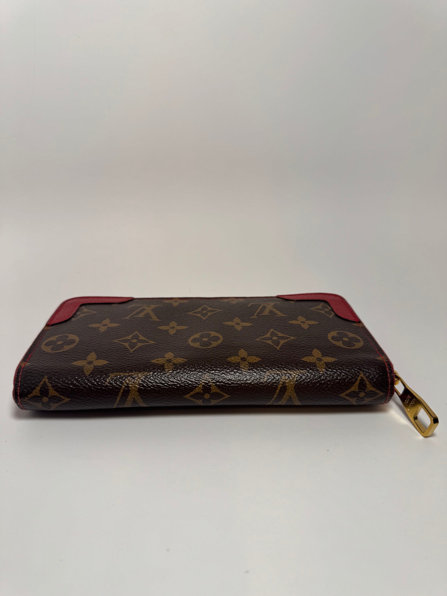 Louis Vuitton Retiro Zippy Wallet in Cerise Red Monogram
